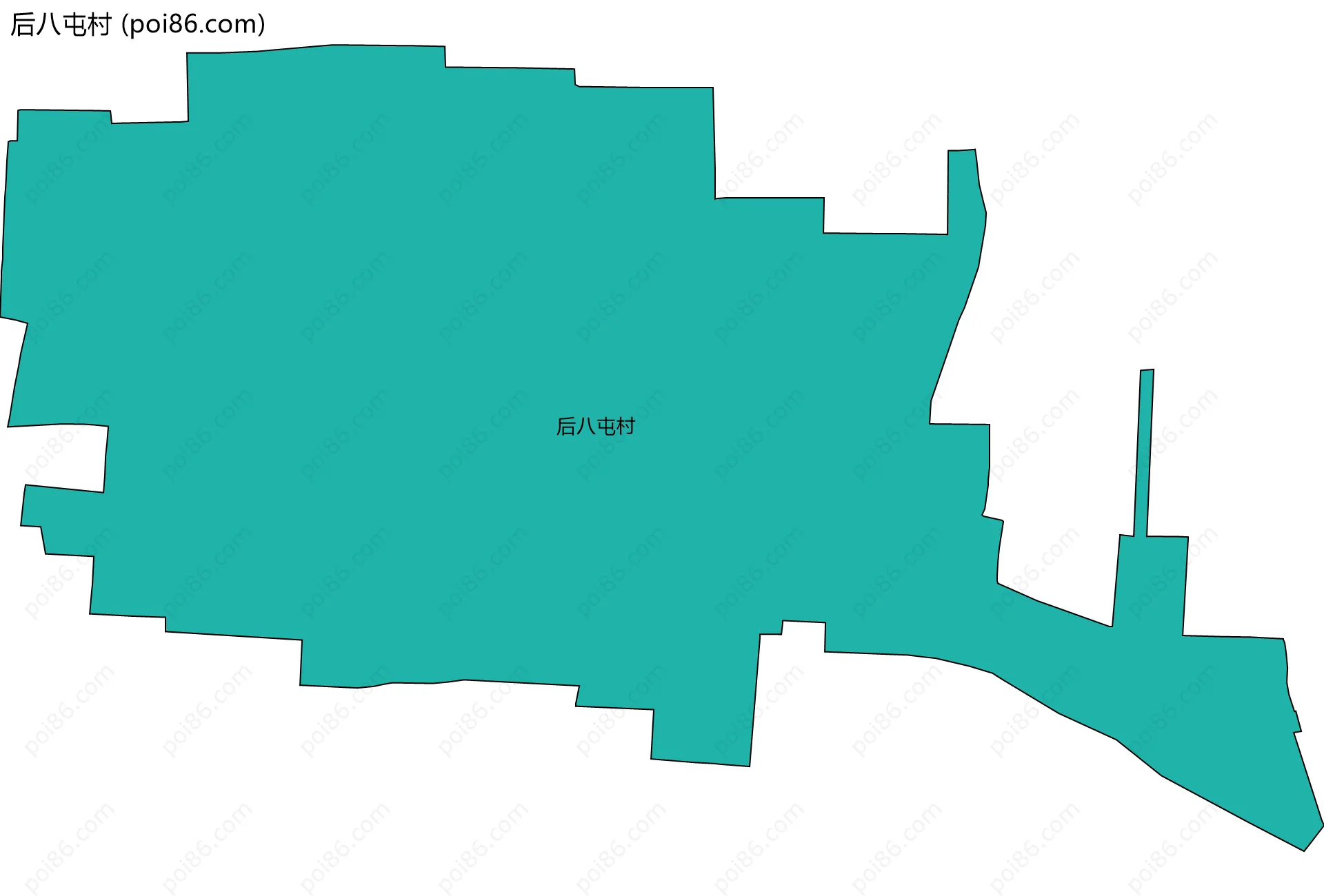 后八屯村边界地图