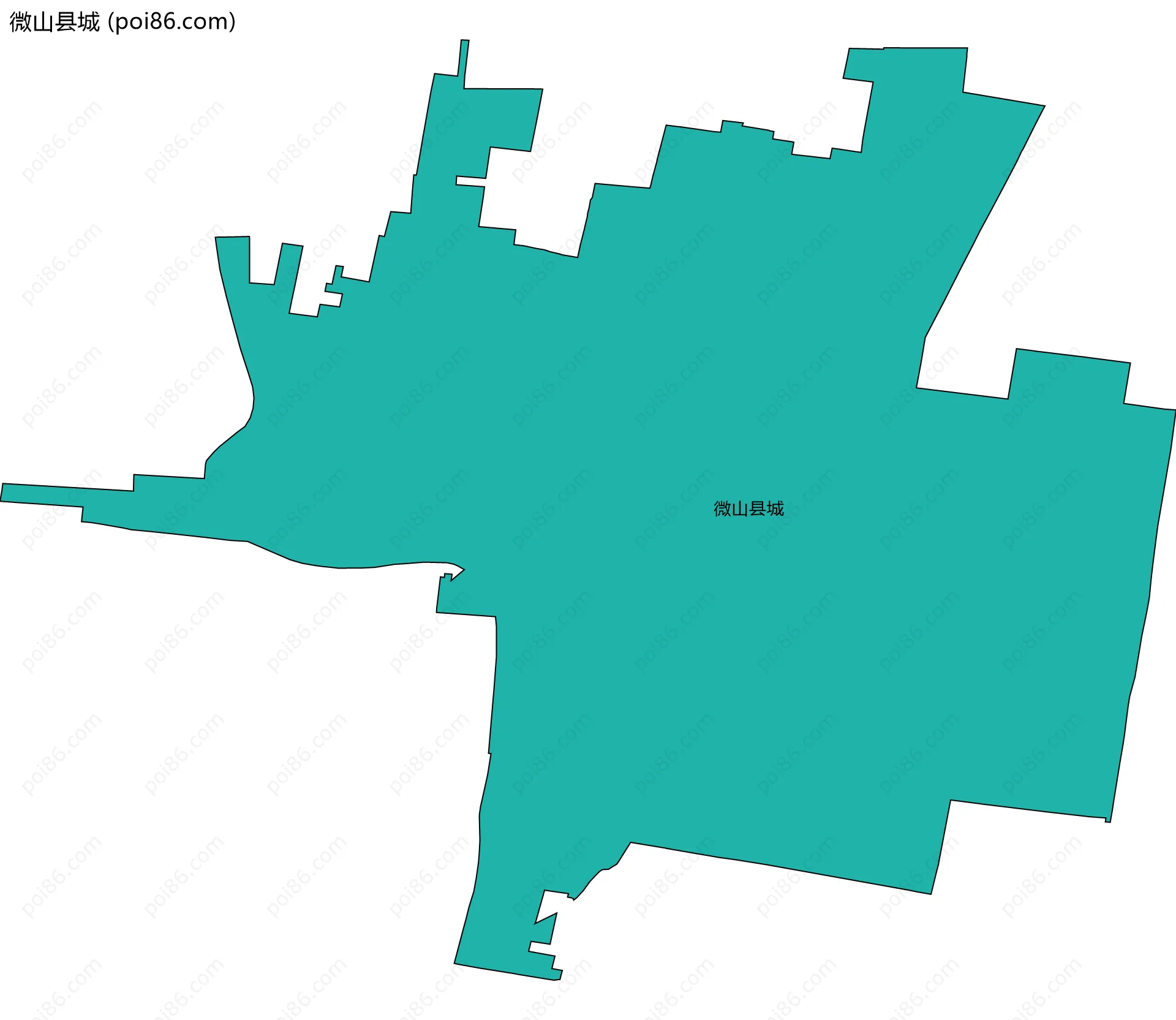 微山县城边界地图