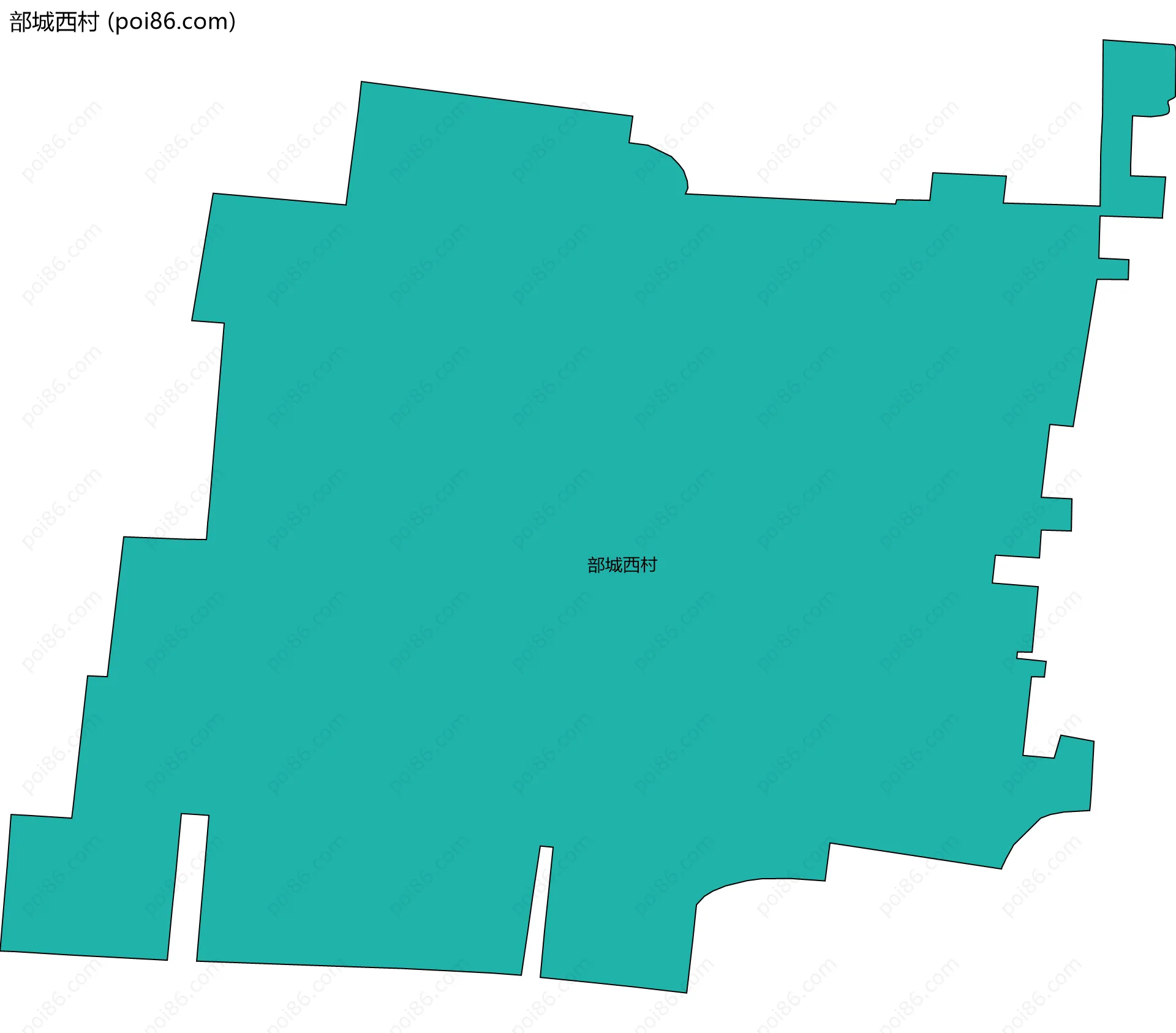 部城西村边界地图