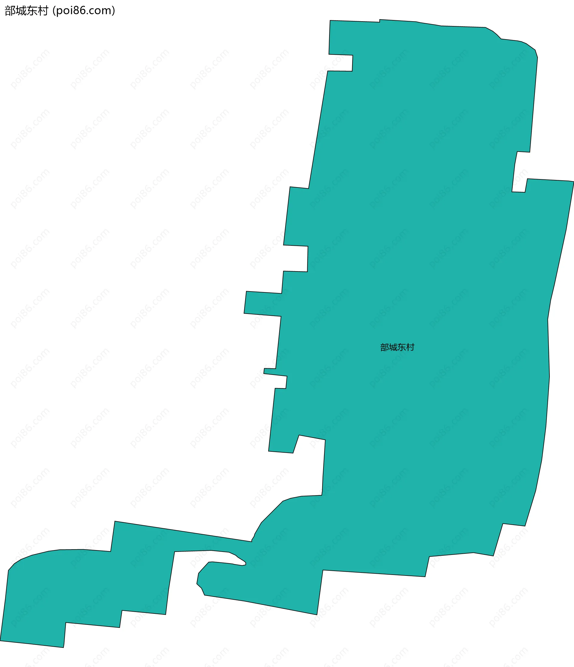 部城东村边界地图