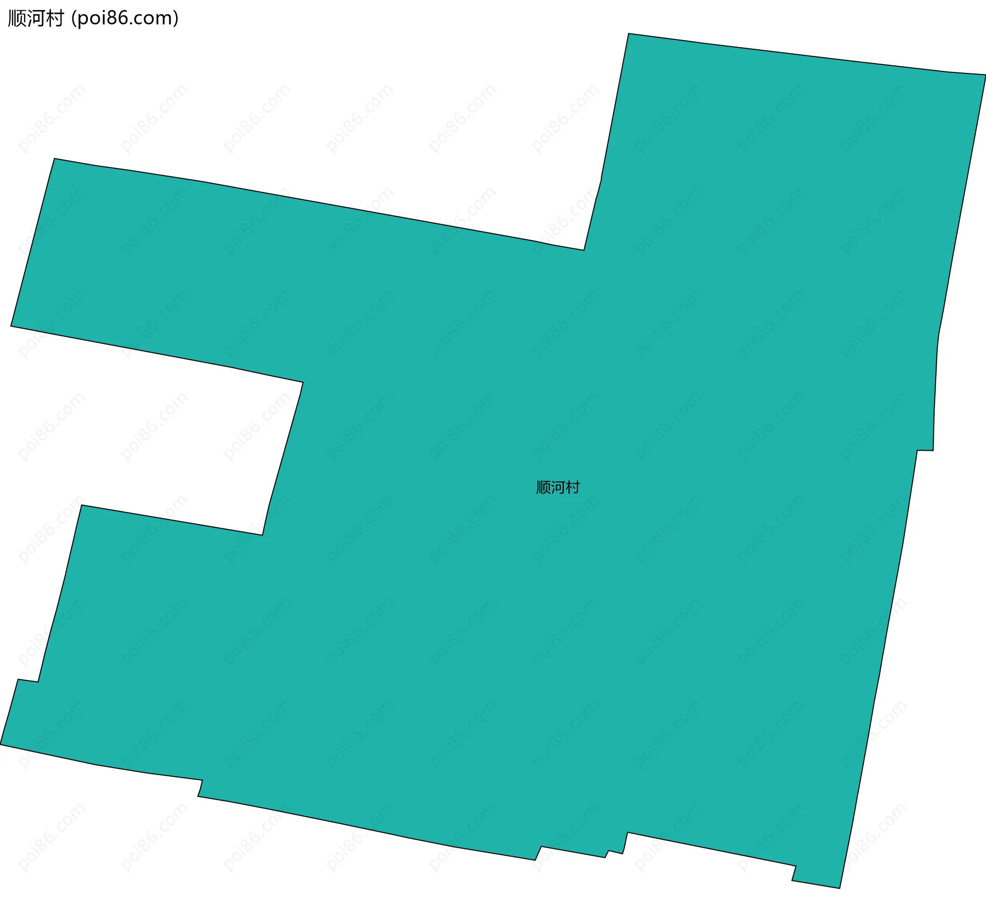 顺河村边界地图