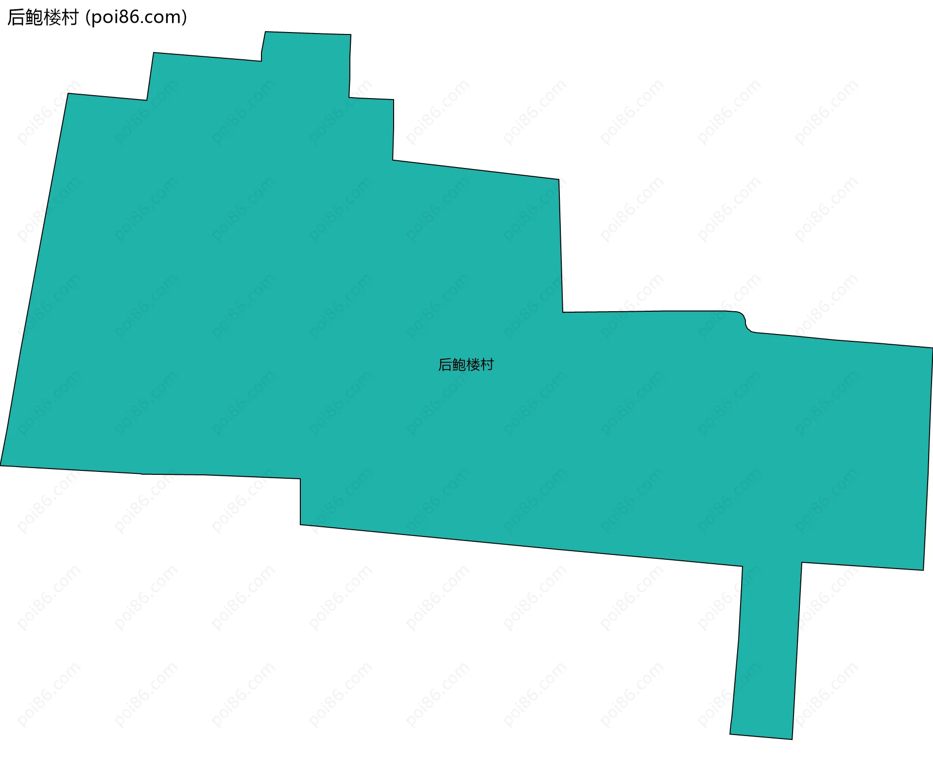 后鲍楼村边界地图