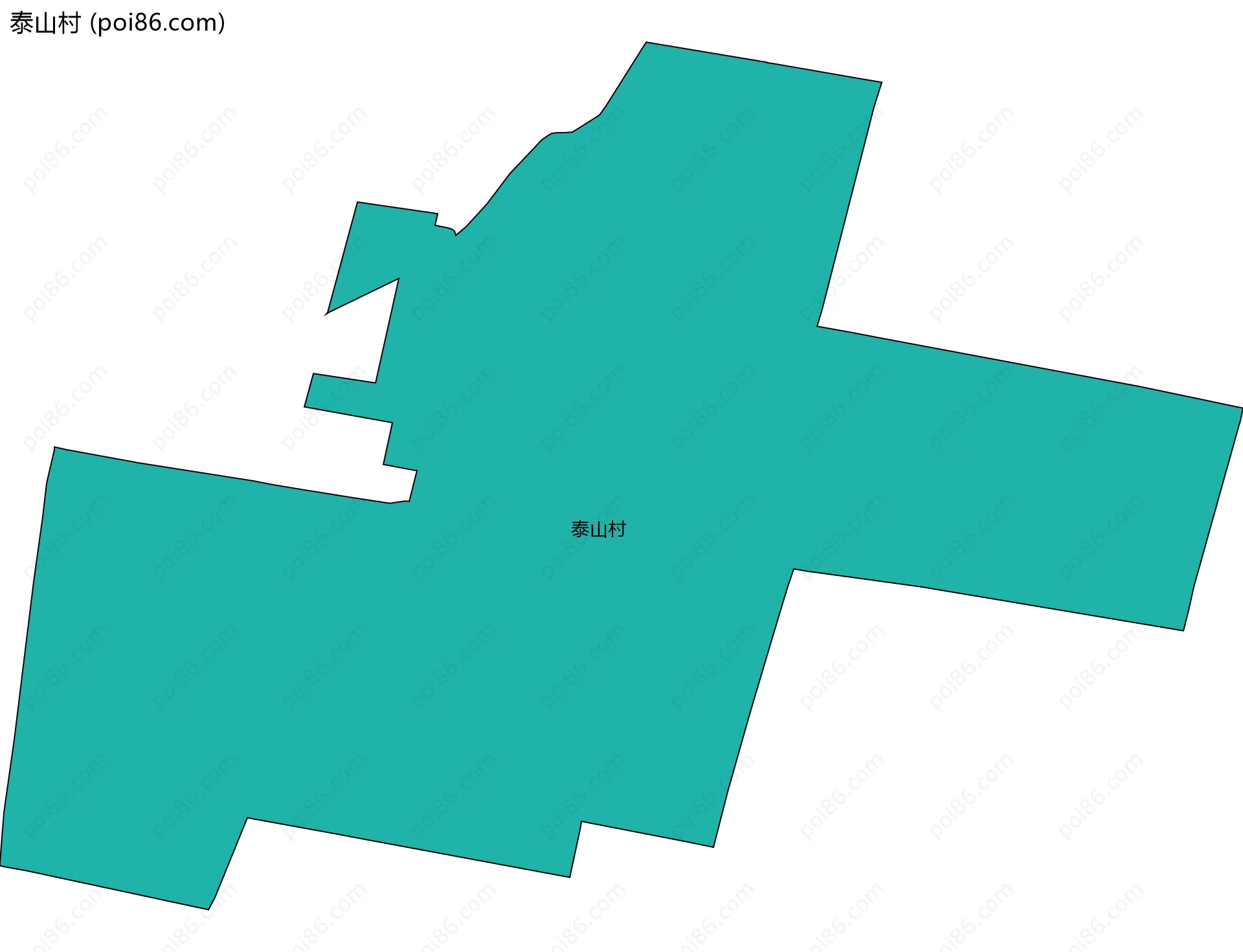 泰山村边界地图