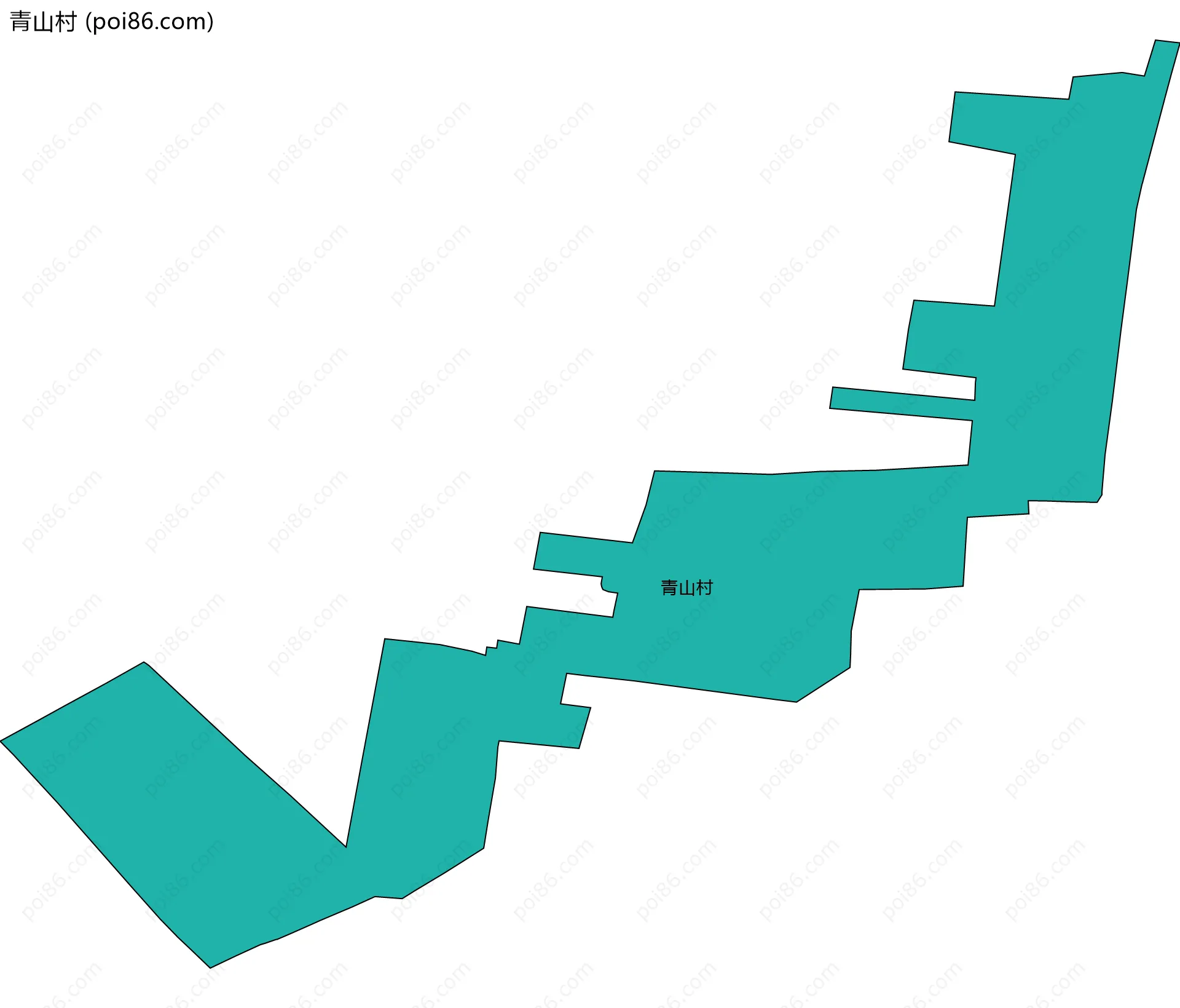 青山村边界地图