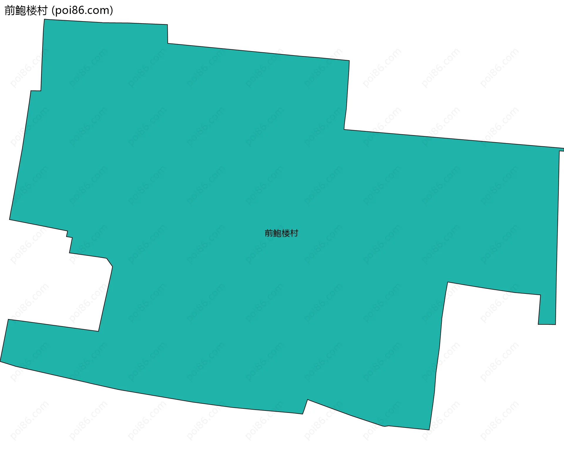 前鲍楼村边界地图