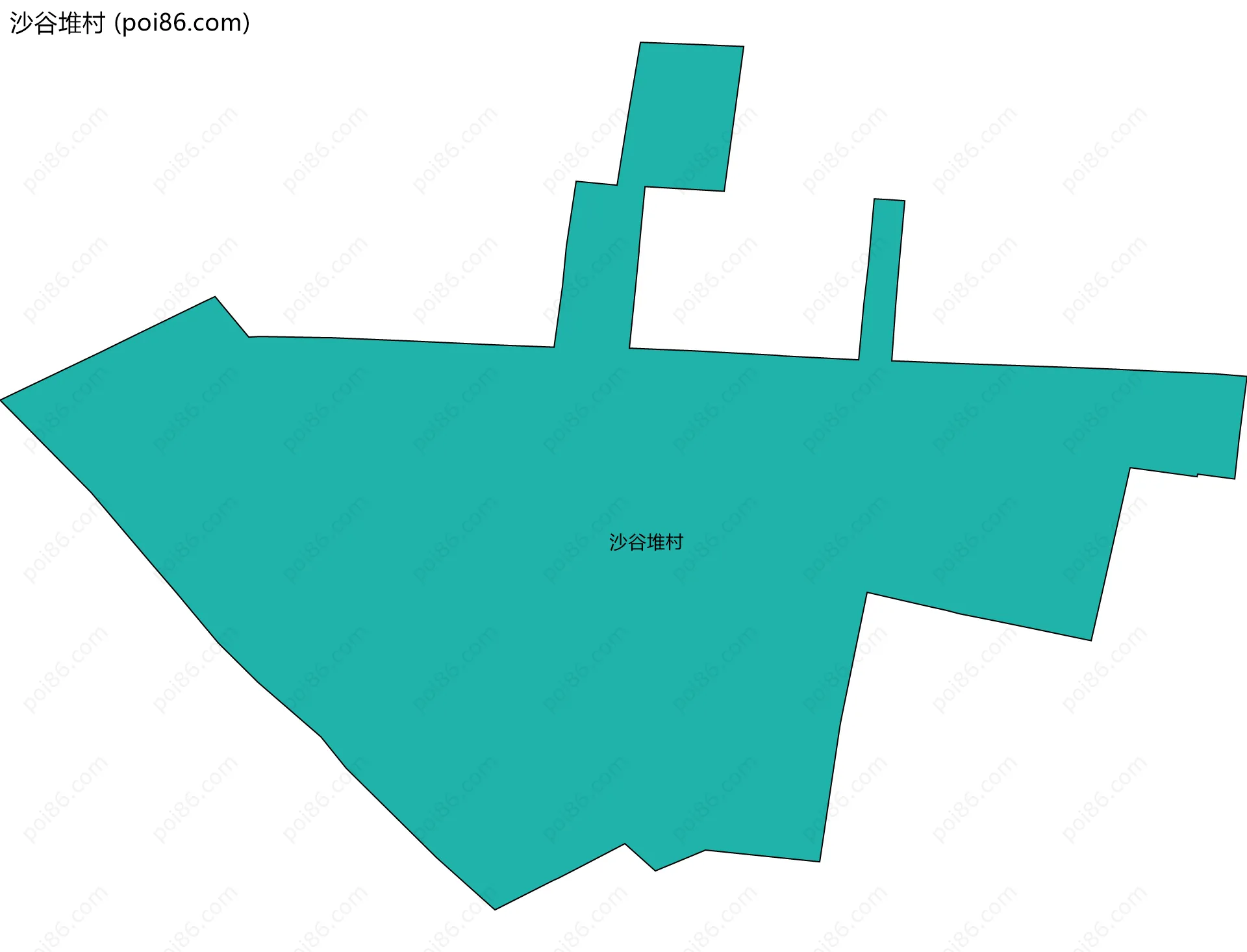 沙谷堆村边界地图