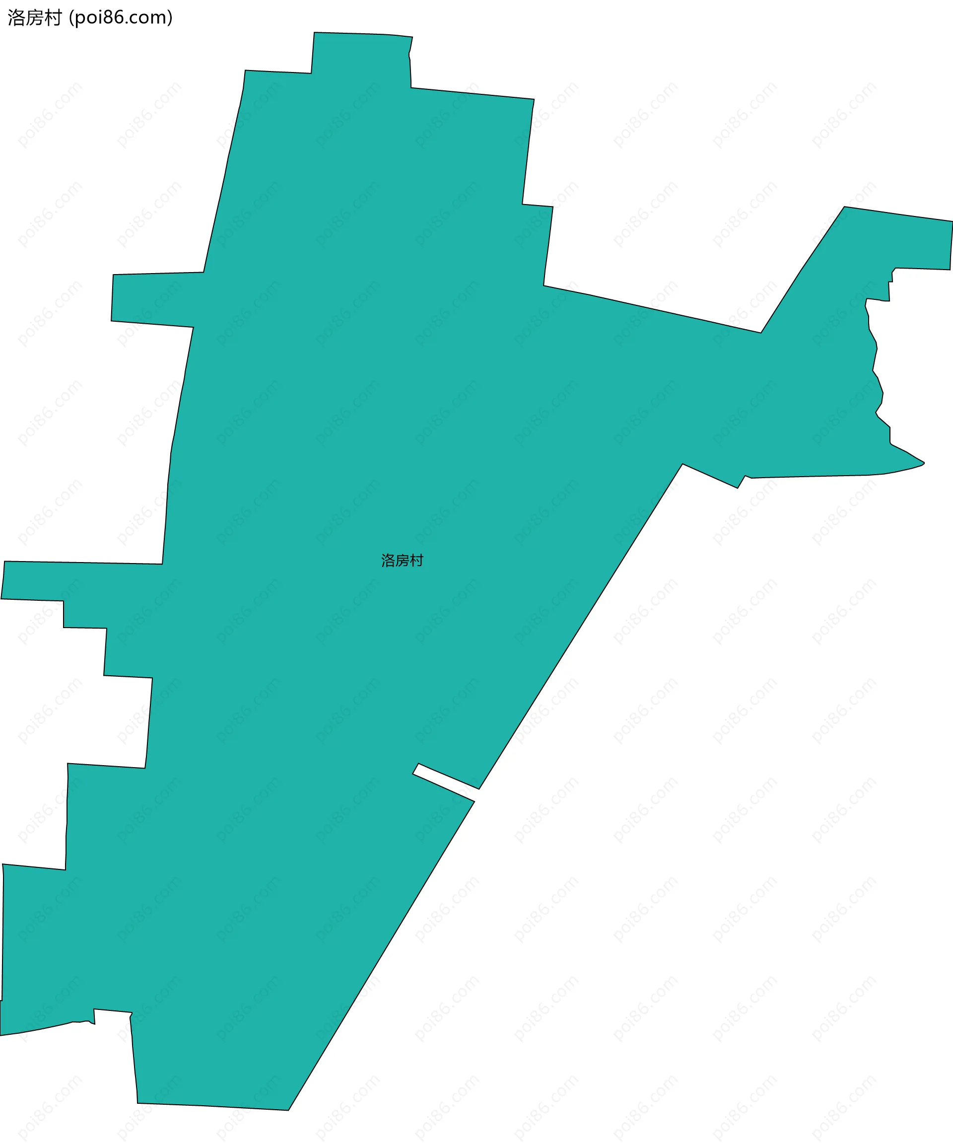 洛房村边界地图