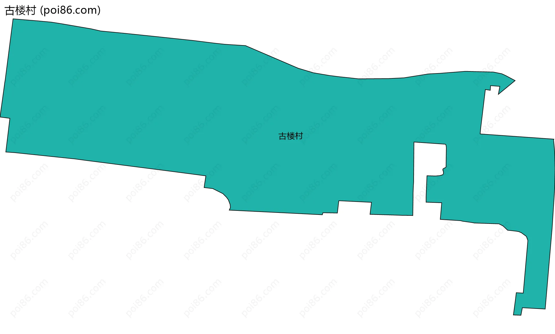 古楼村边界地图