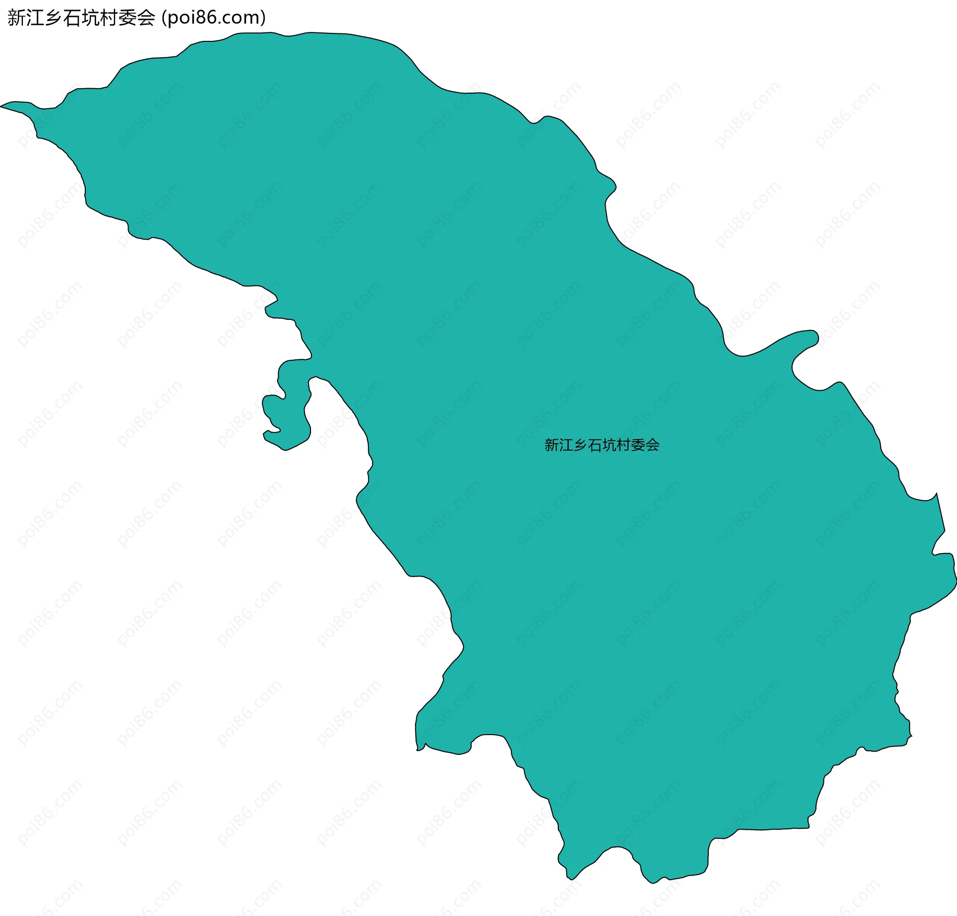新江乡石坑村委会边界地图
