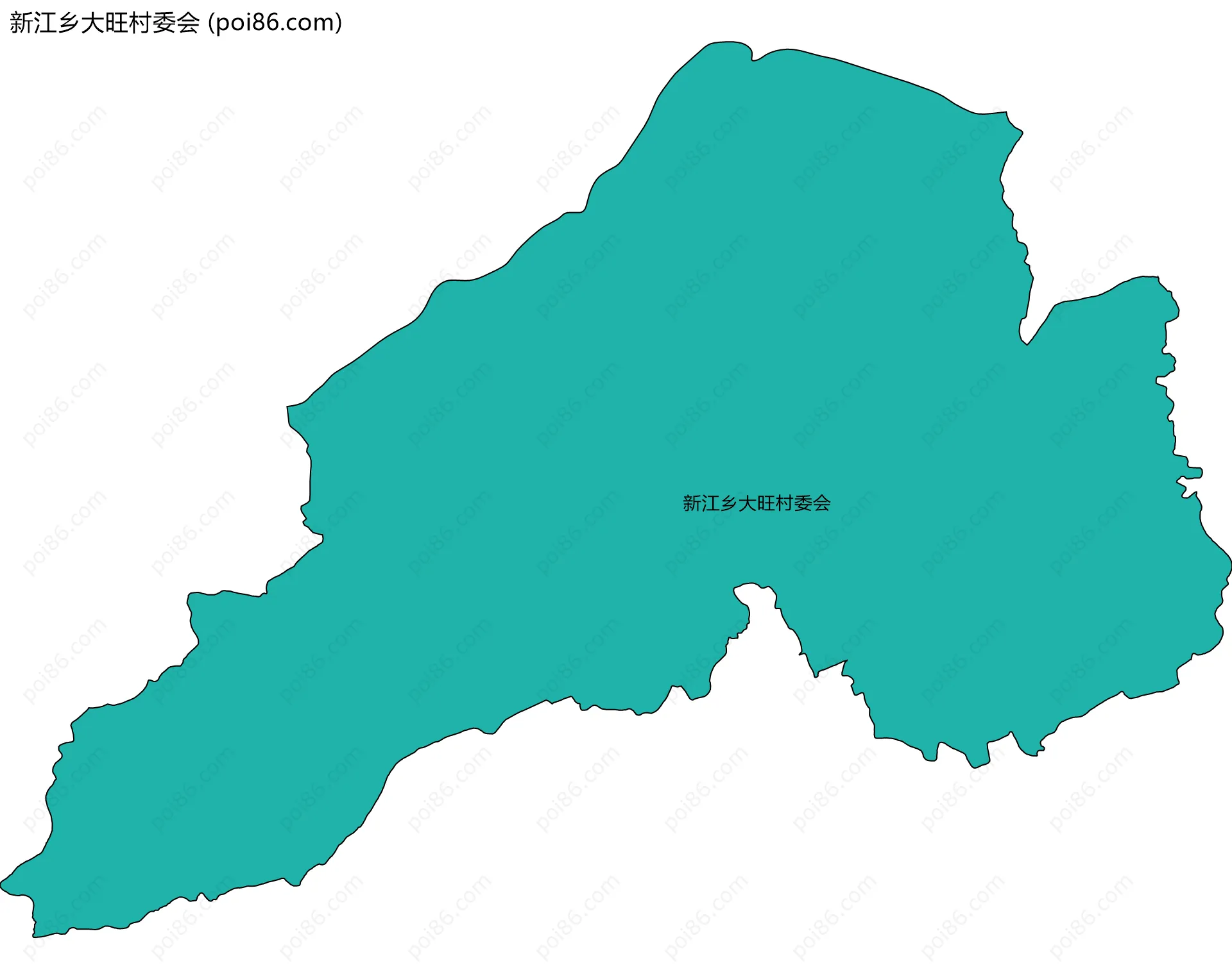 新江乡大旺村委会边界地图