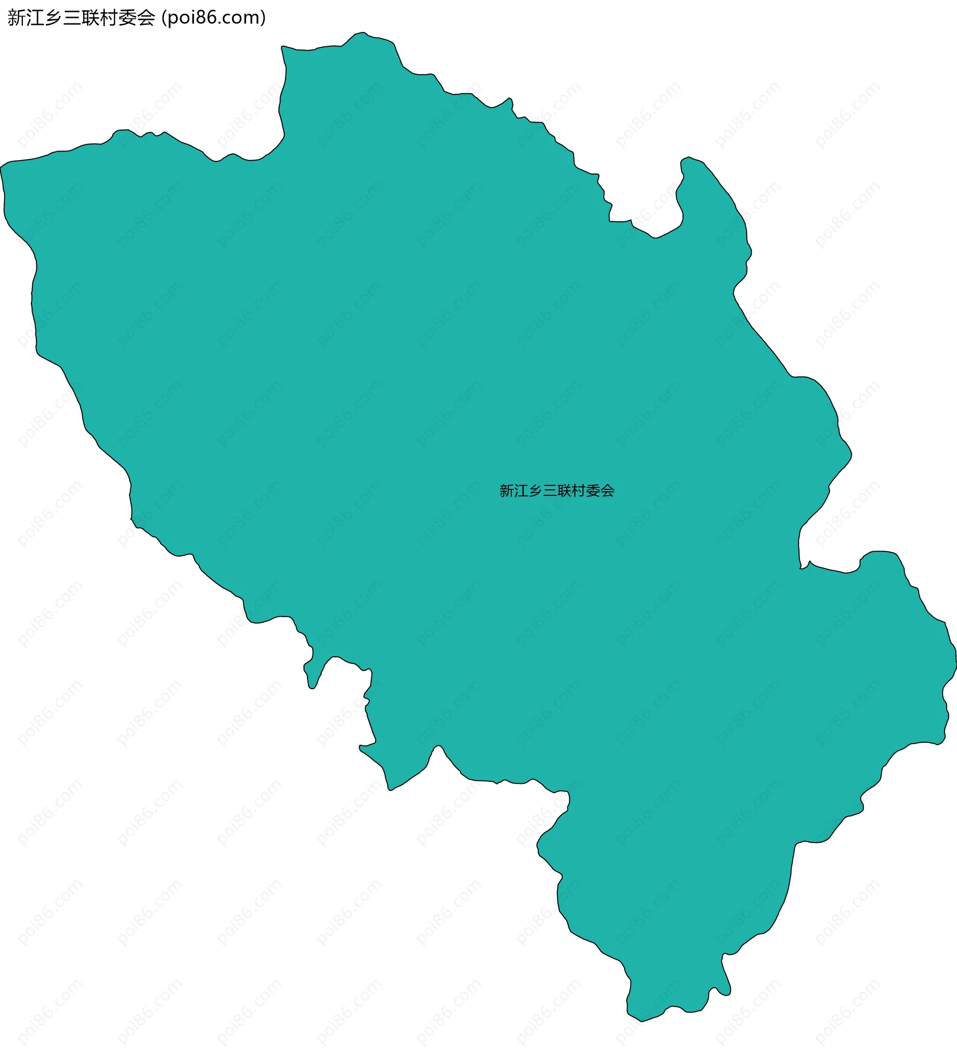 新江乡三联村委会边界地图
