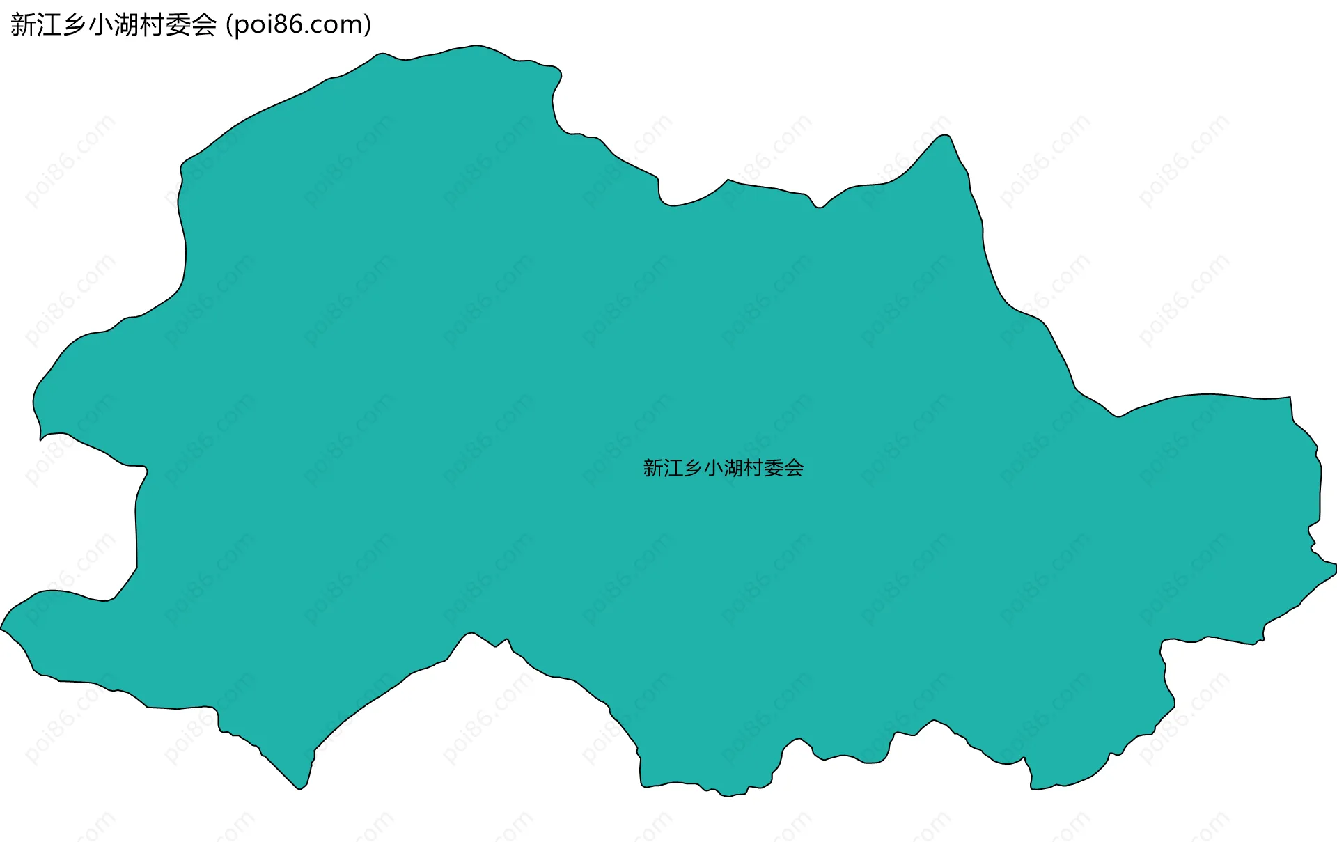 新江乡小湖村委会边界地图