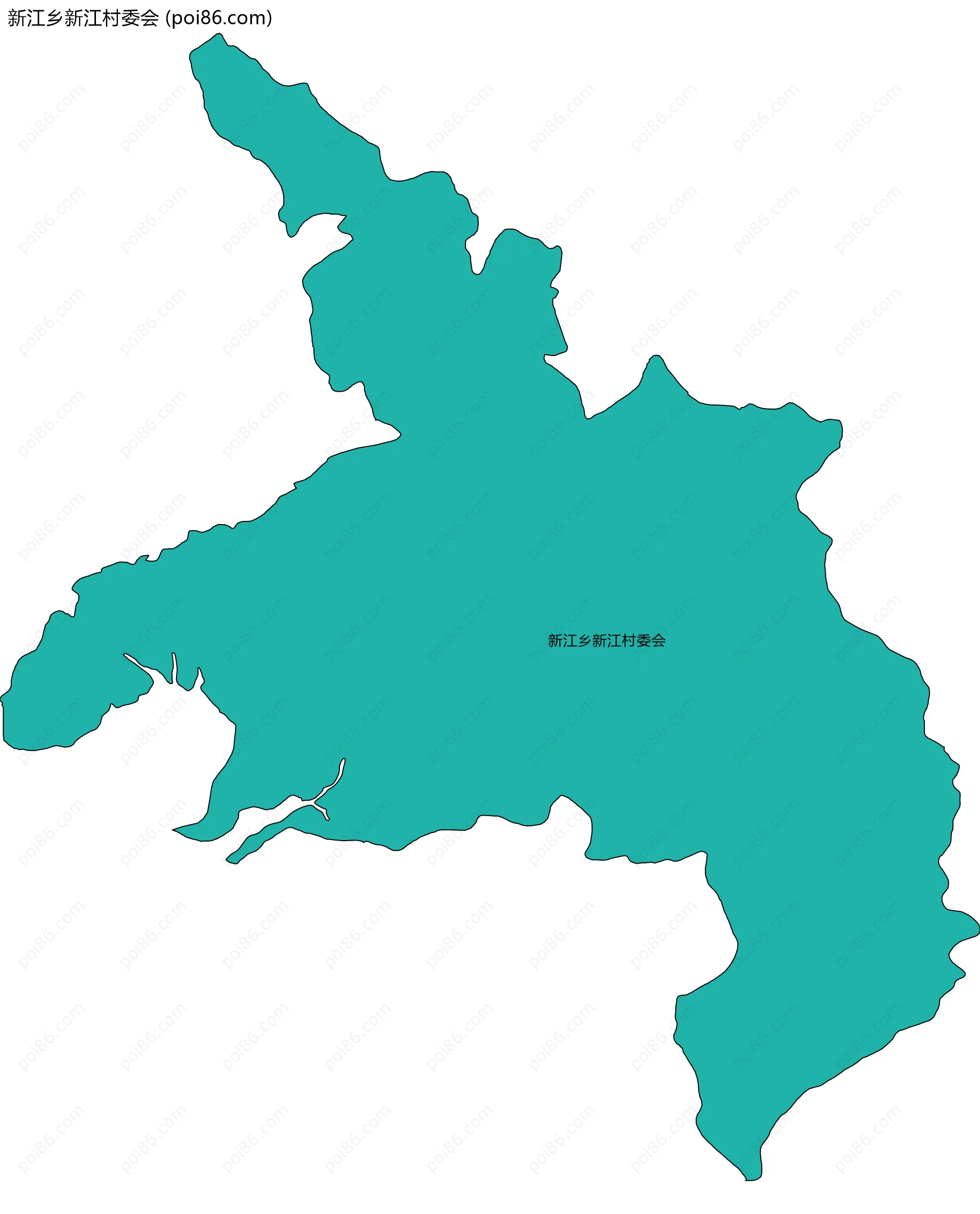 新江乡新江村委会边界地图