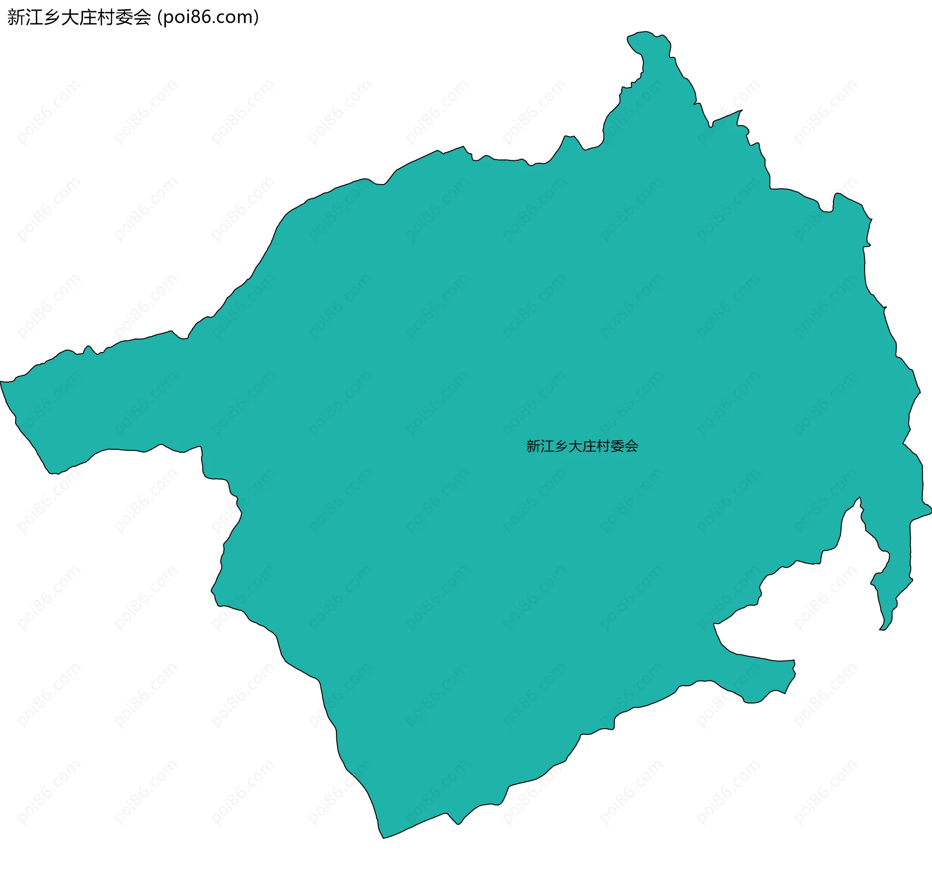 新江乡大庄村委会边界地图