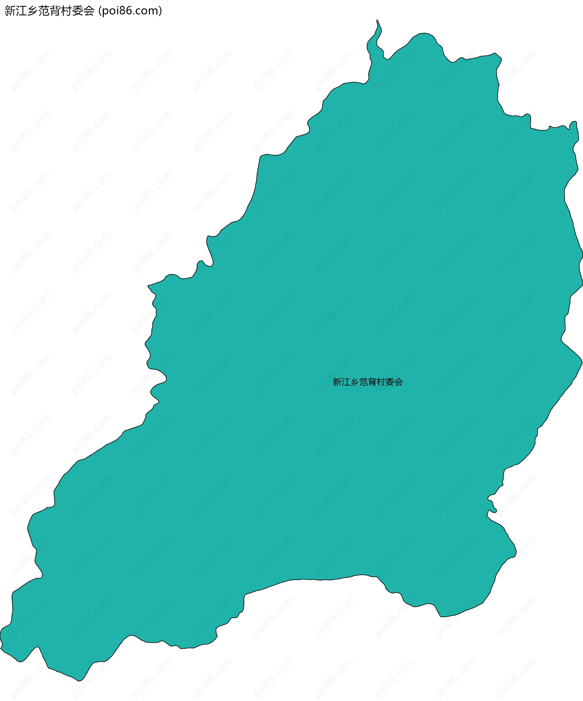 新江乡范背村委会边界地图