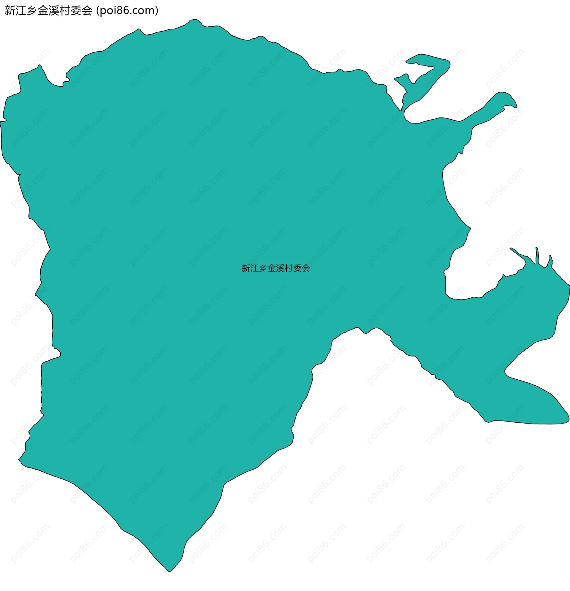 新江乡金溪村委会边界地图