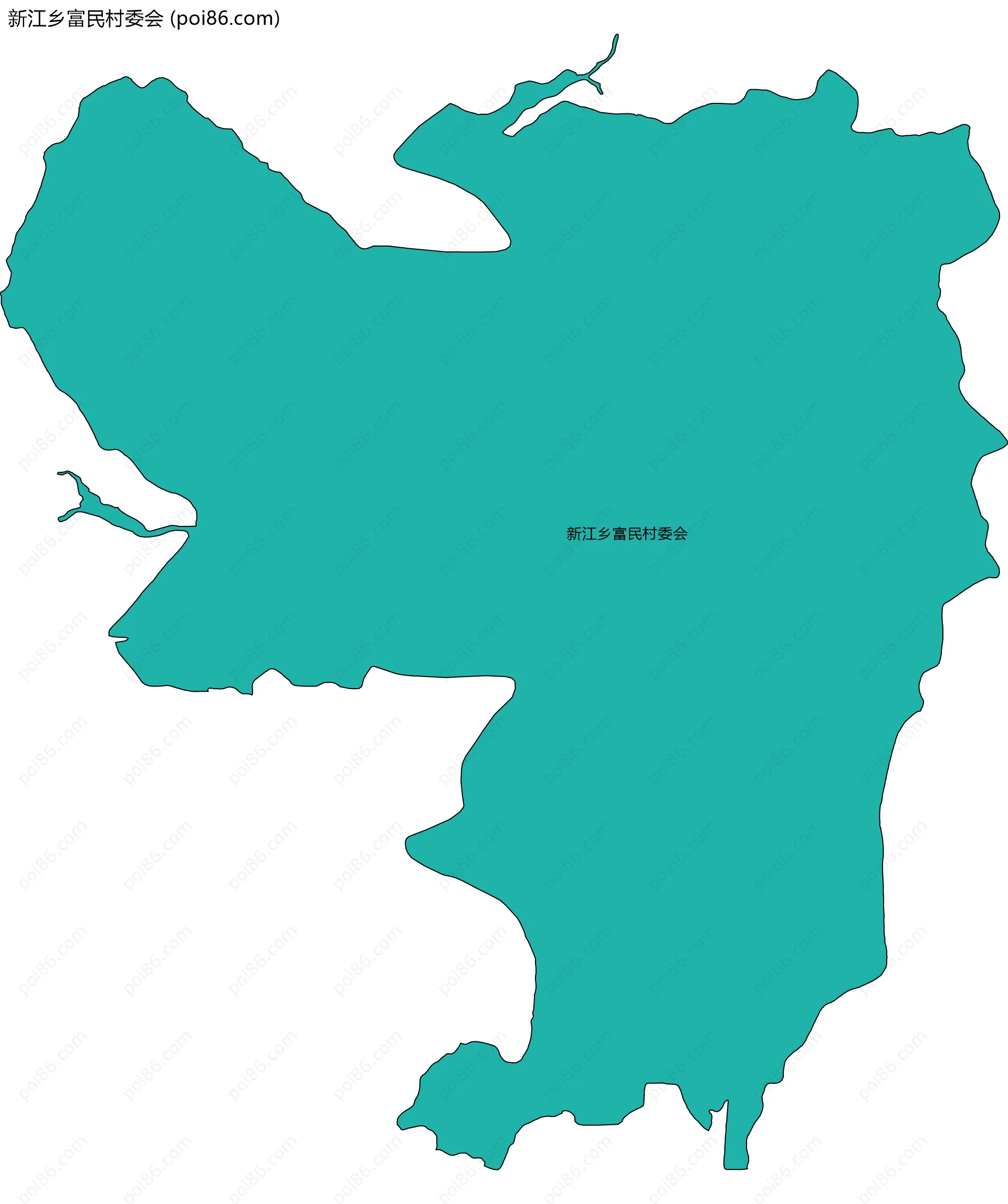 新江乡富民村委会边界地图