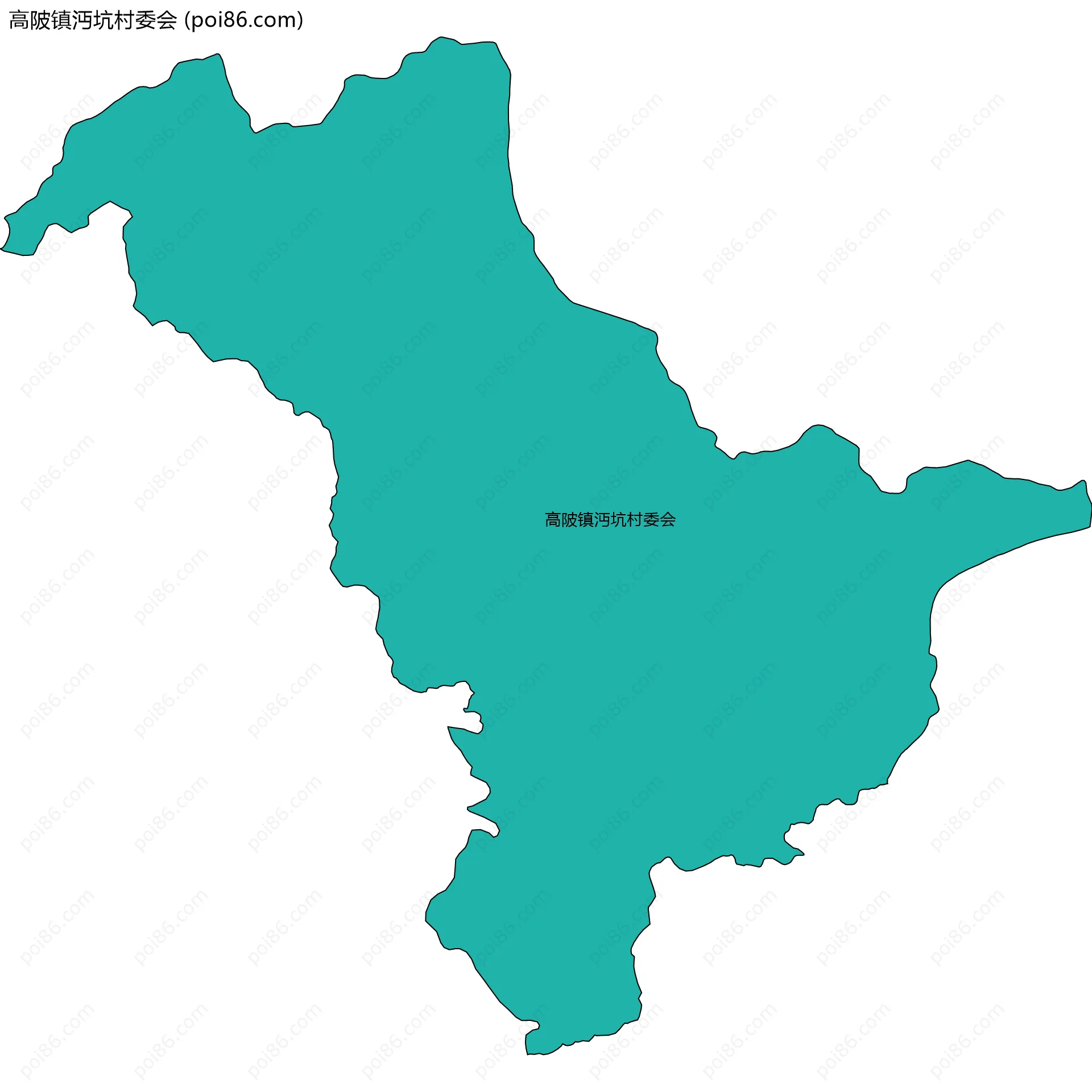 高陂镇沔坑村委会边界地图