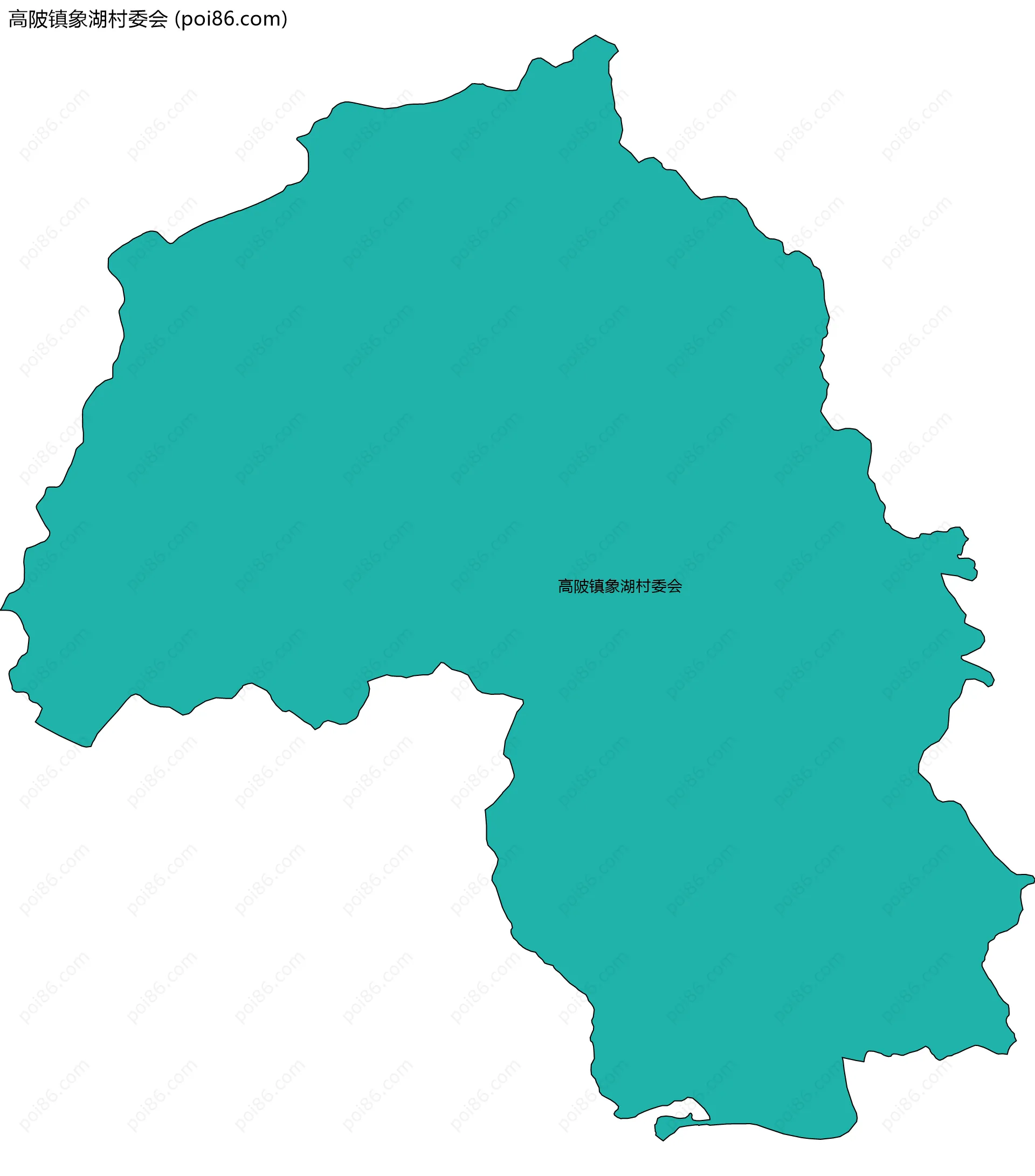 高陂镇象湖村委会边界地图