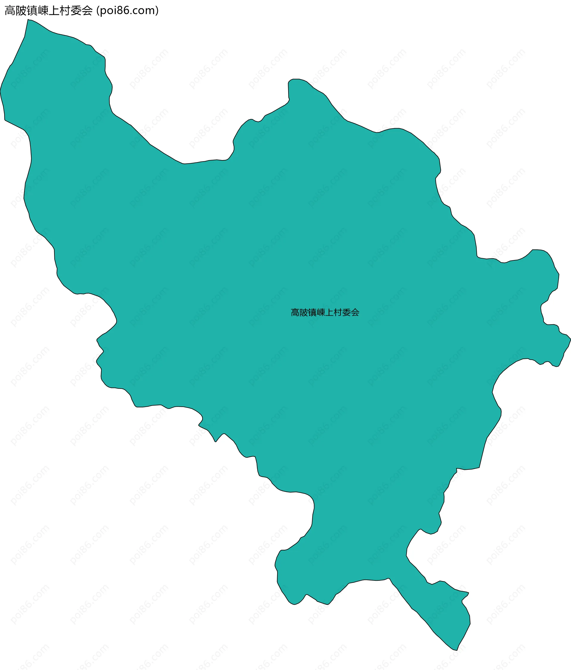 高陂镇崠上村委会边界地图