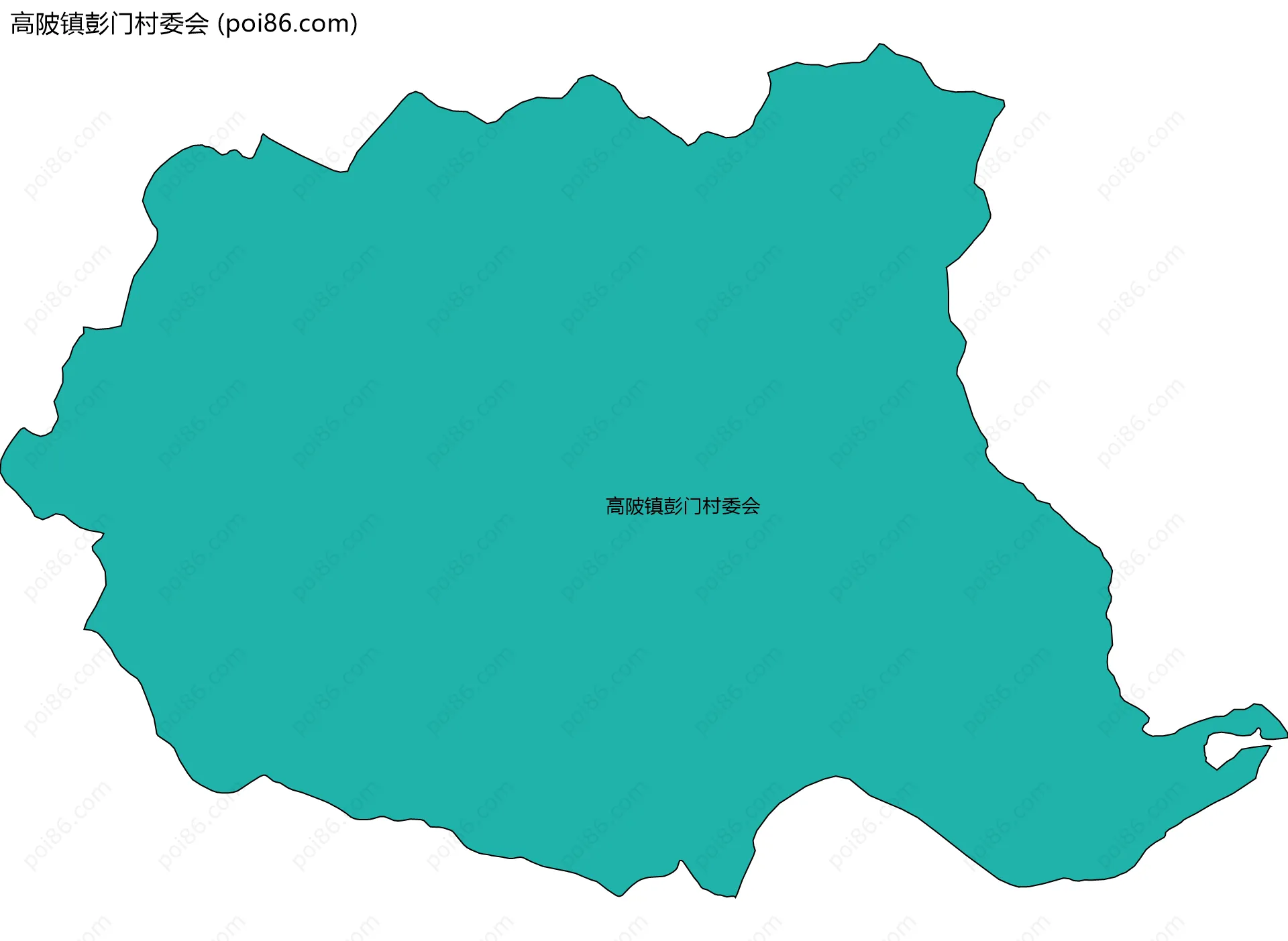 高陂镇彭门村委会边界地图