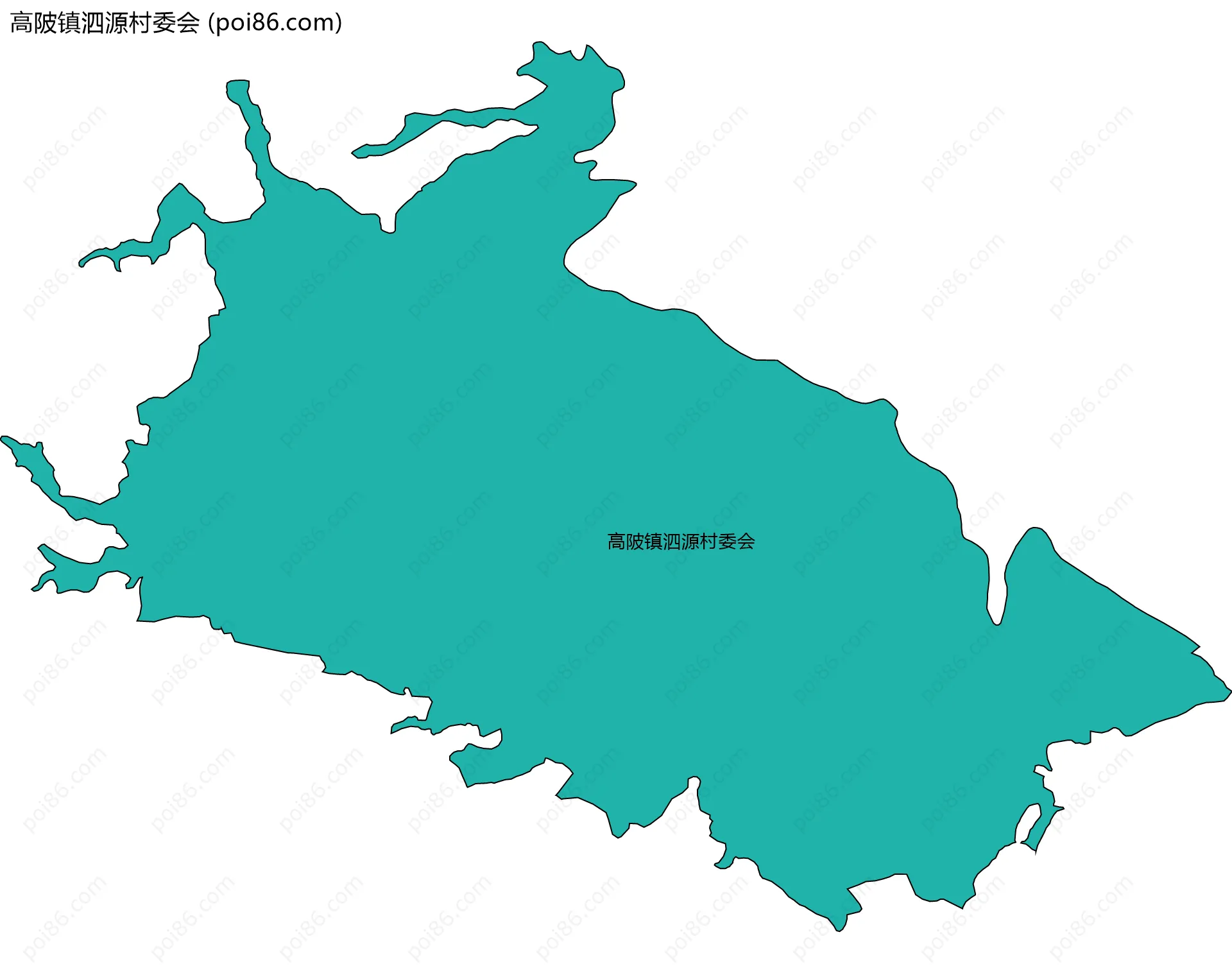 高陂镇泗源村委会边界地图