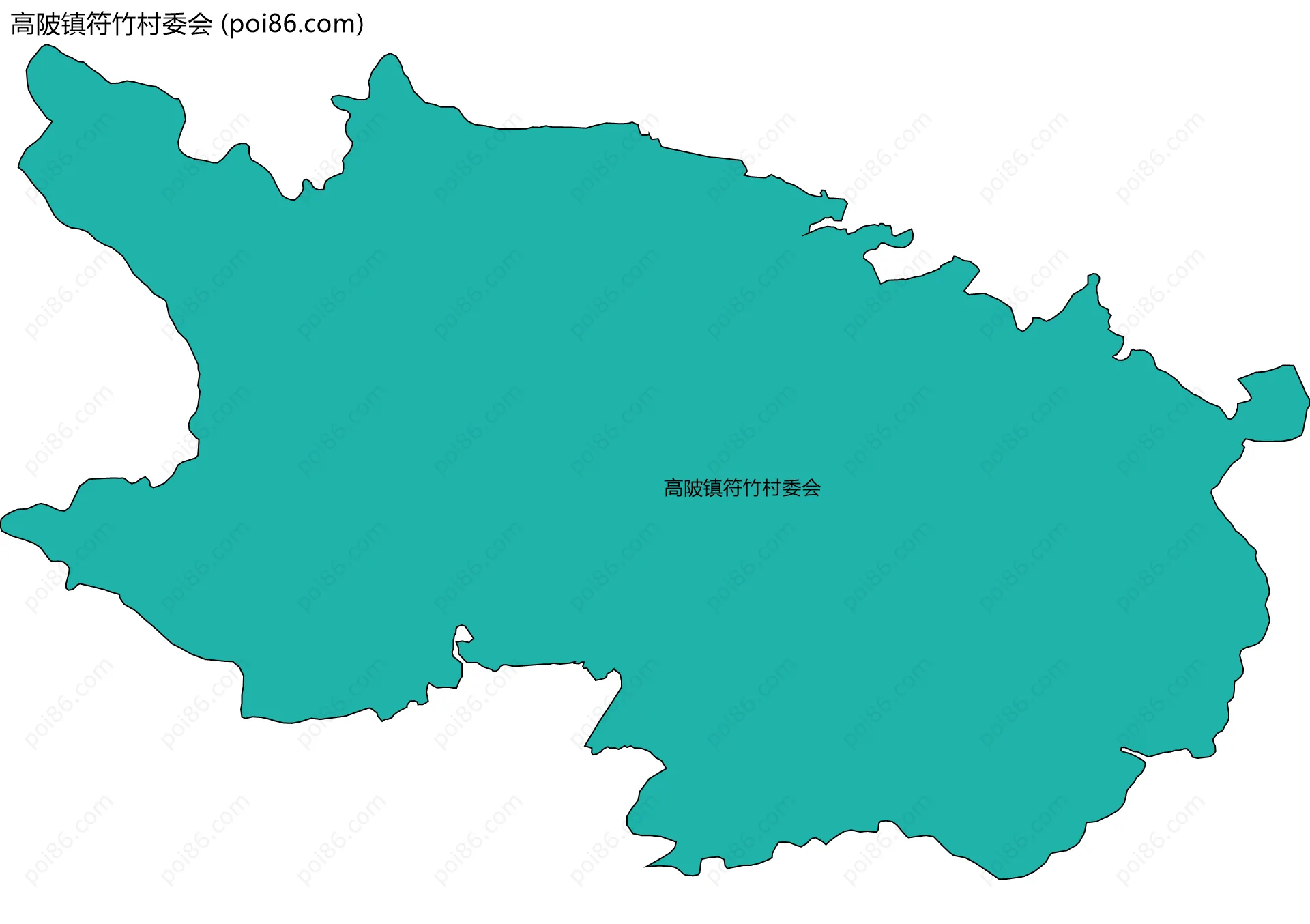 高陂镇符竹村委会边界地图