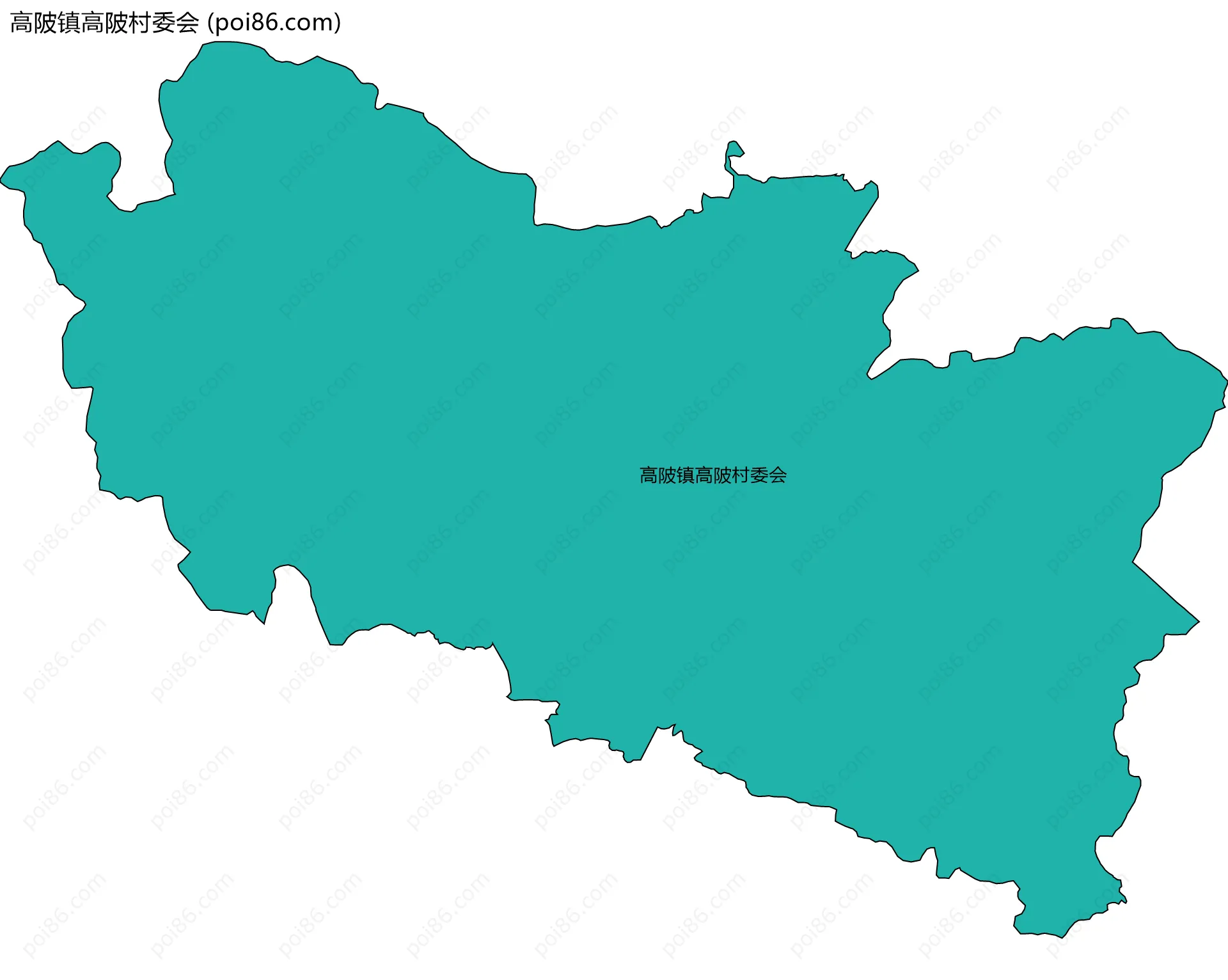 高陂镇高陂村委会边界地图
