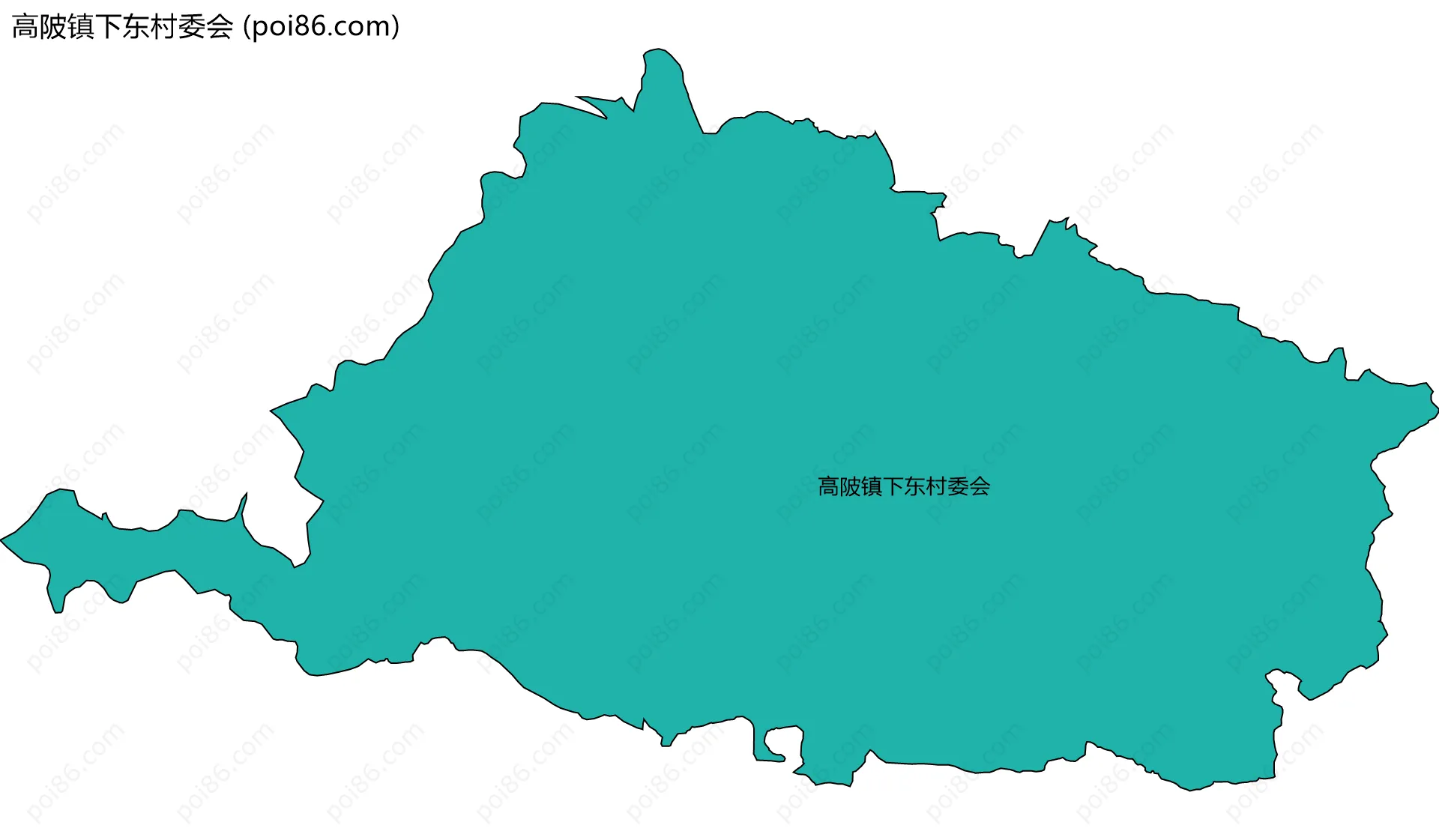 高陂镇下东村委会边界地图