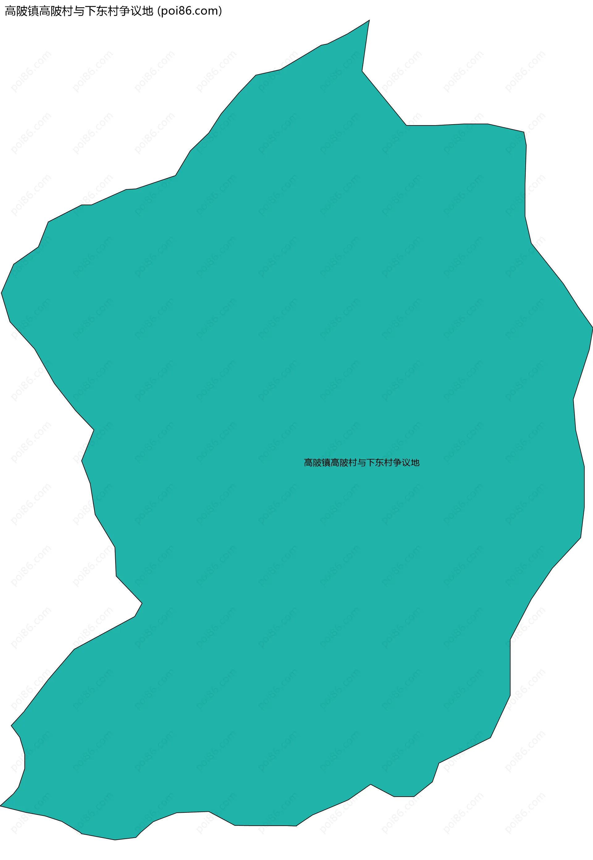 高陂镇高陂村与下东村争议地边界地图