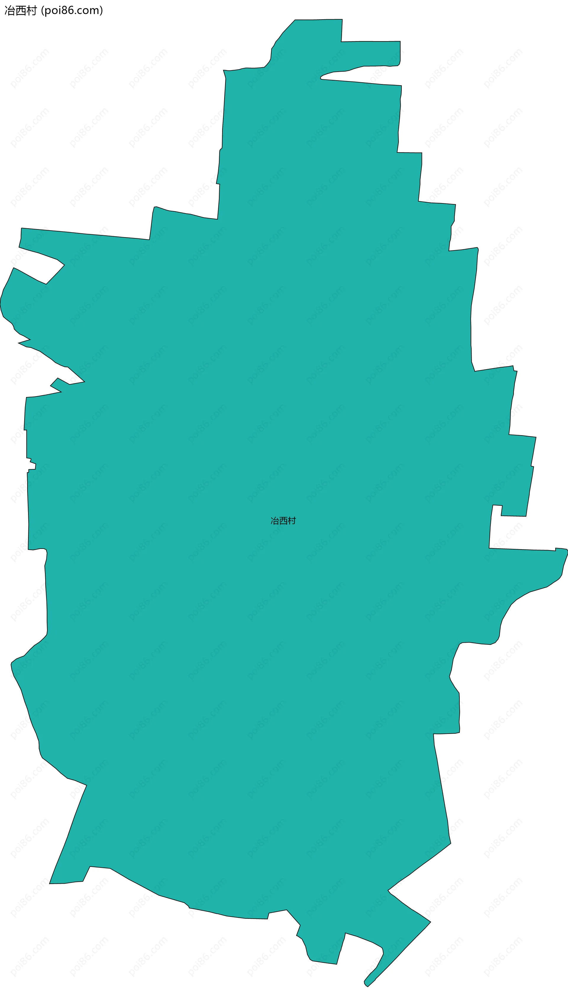 冶西村边界地图