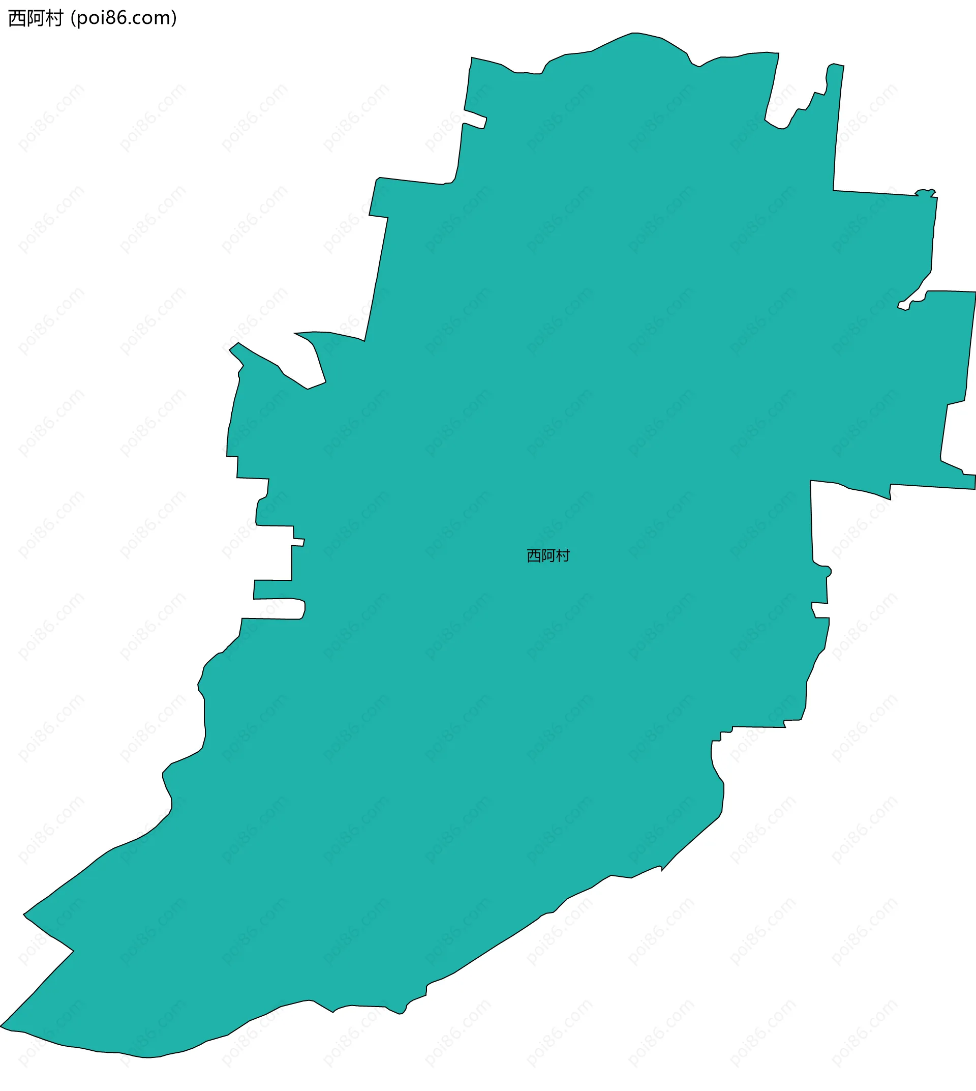 西阿村边界地图