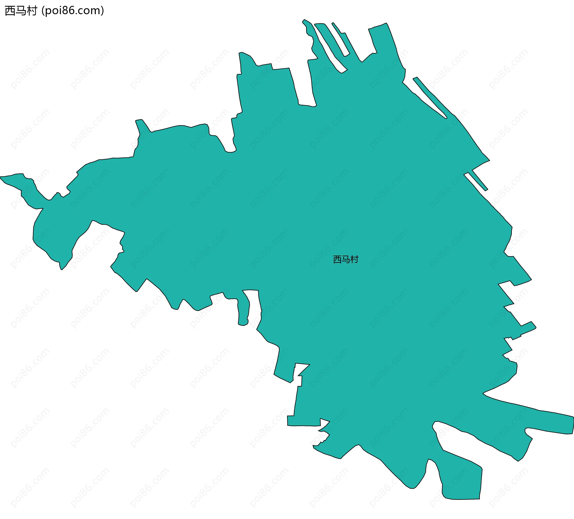 西马村边界地图