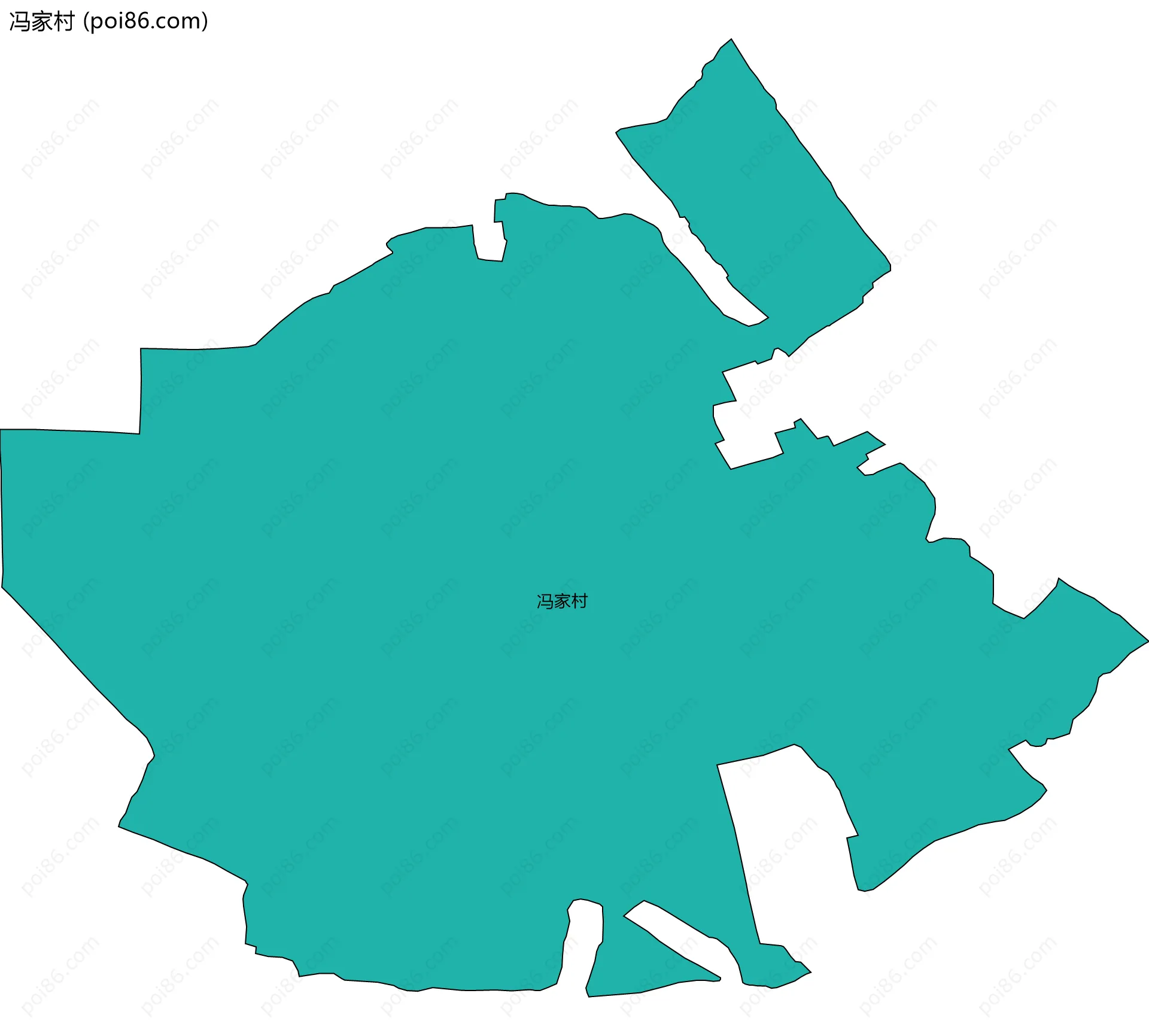 冯家村边界地图