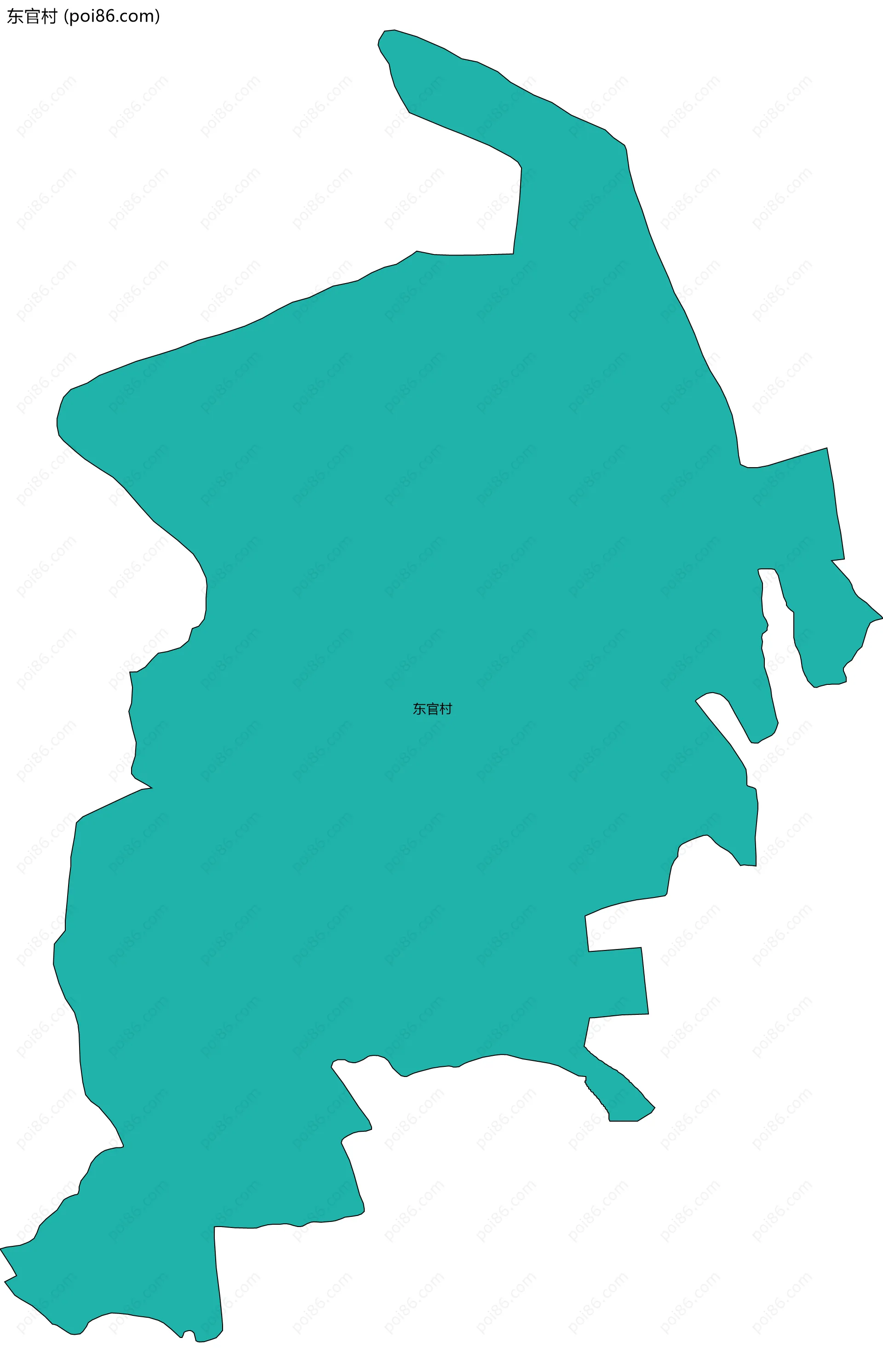 东官村边界地图