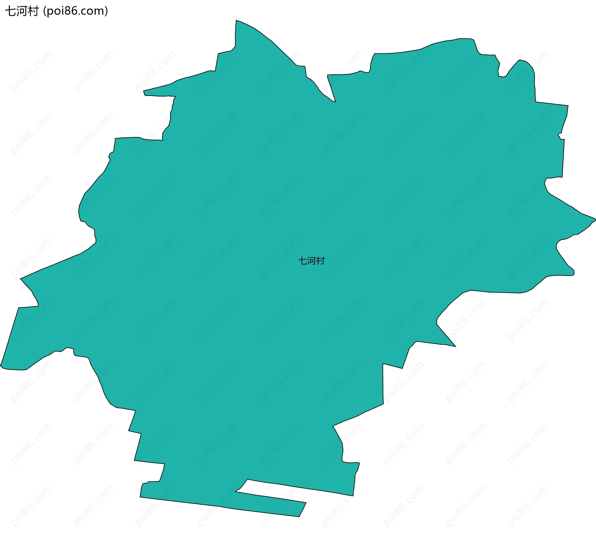 七河村边界地图