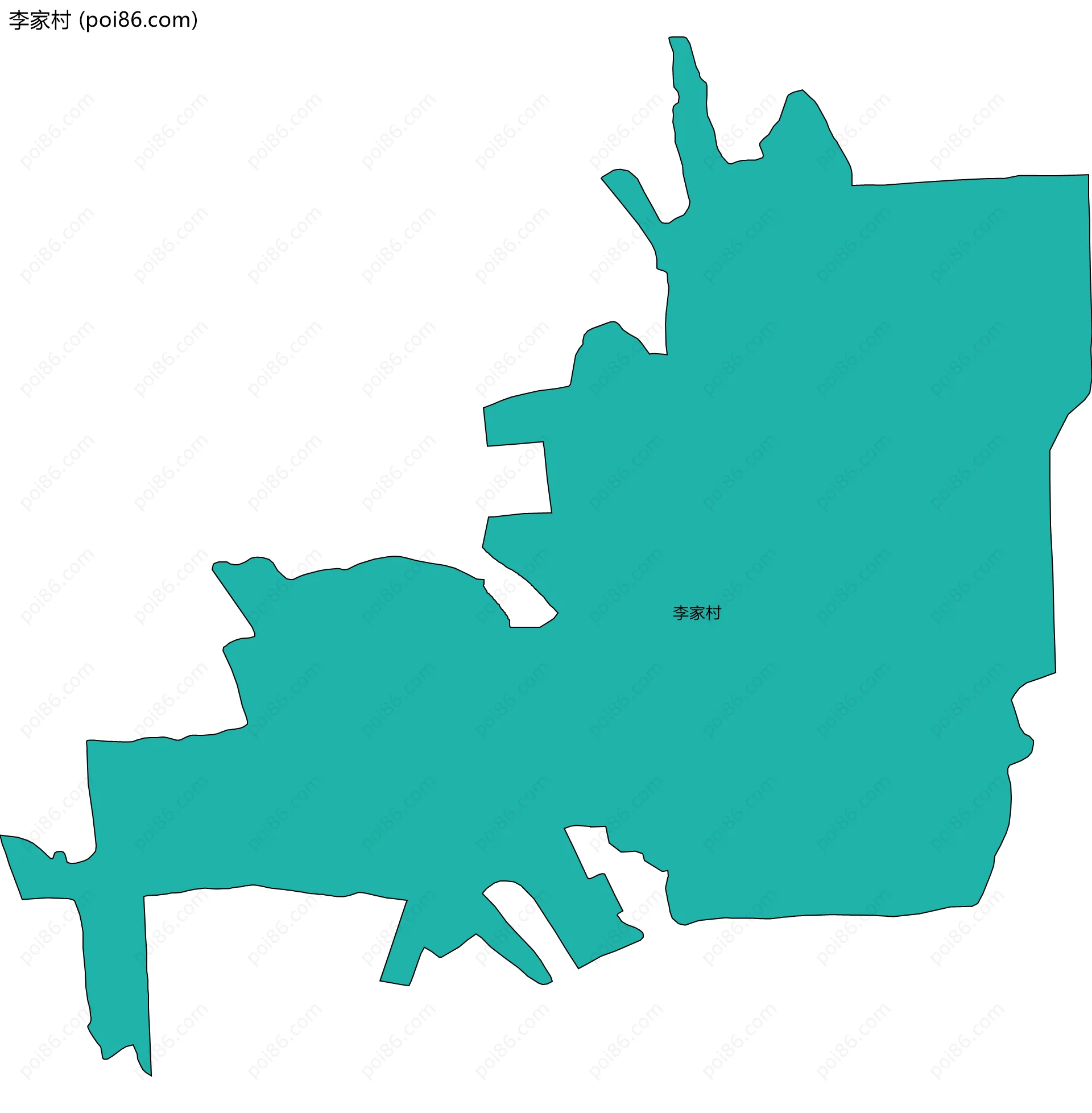 李家村边界地图