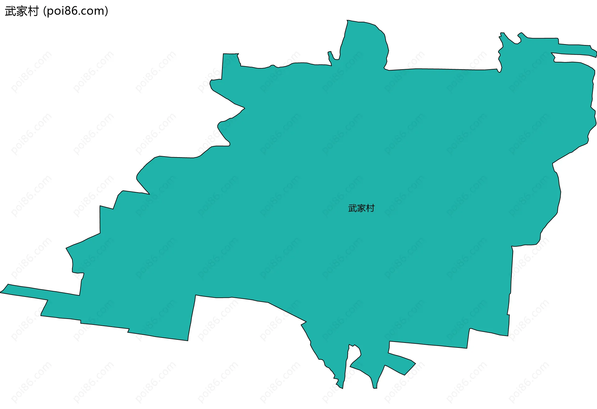 武家村边界地图