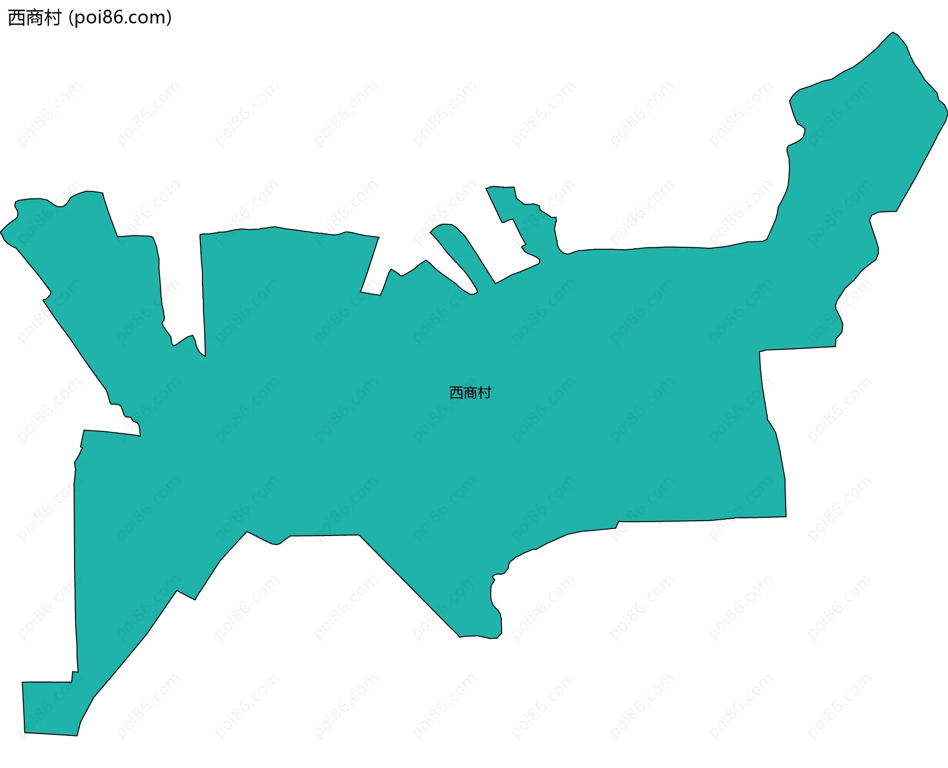 西商村边界地图
