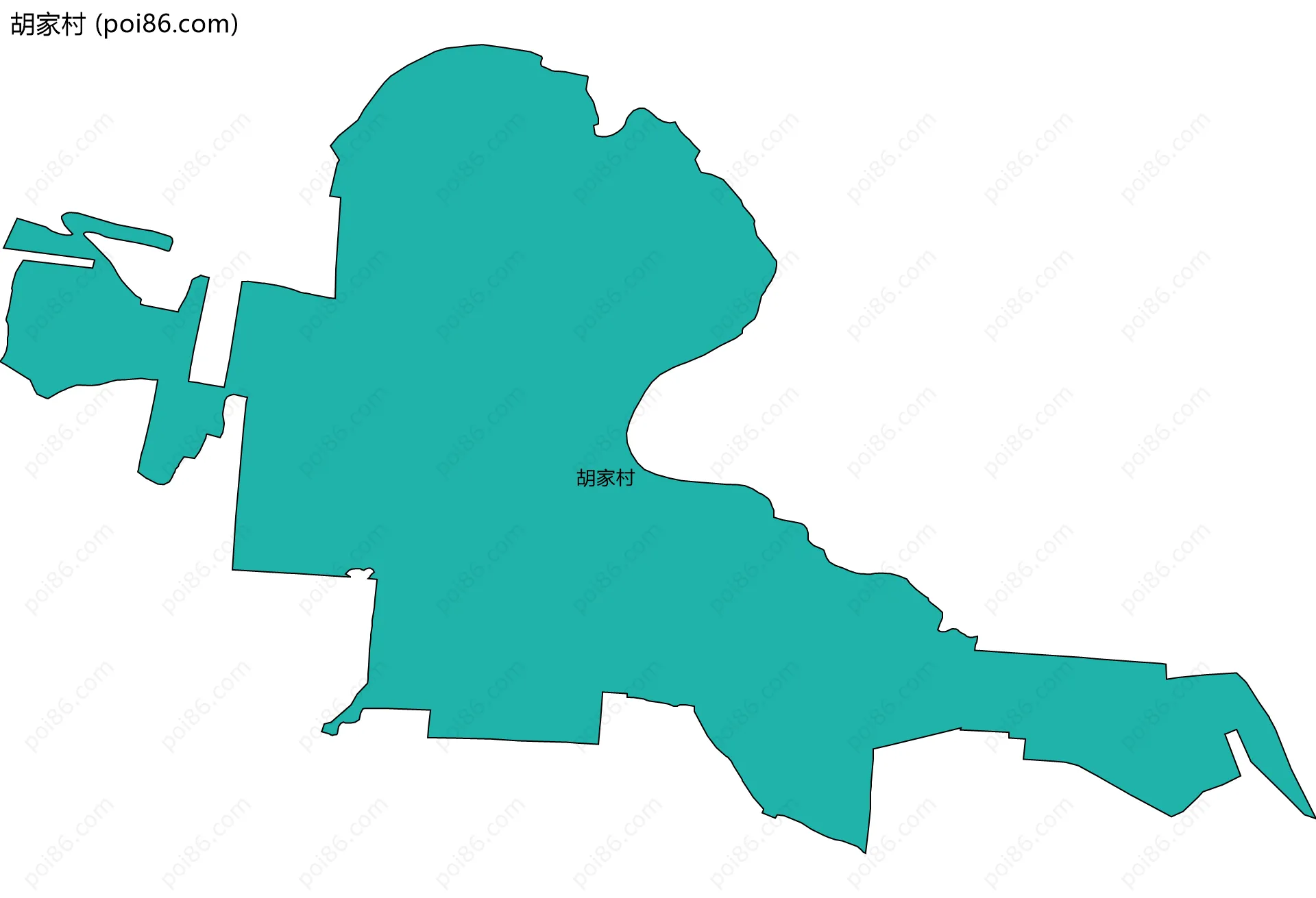 胡家村边界地图