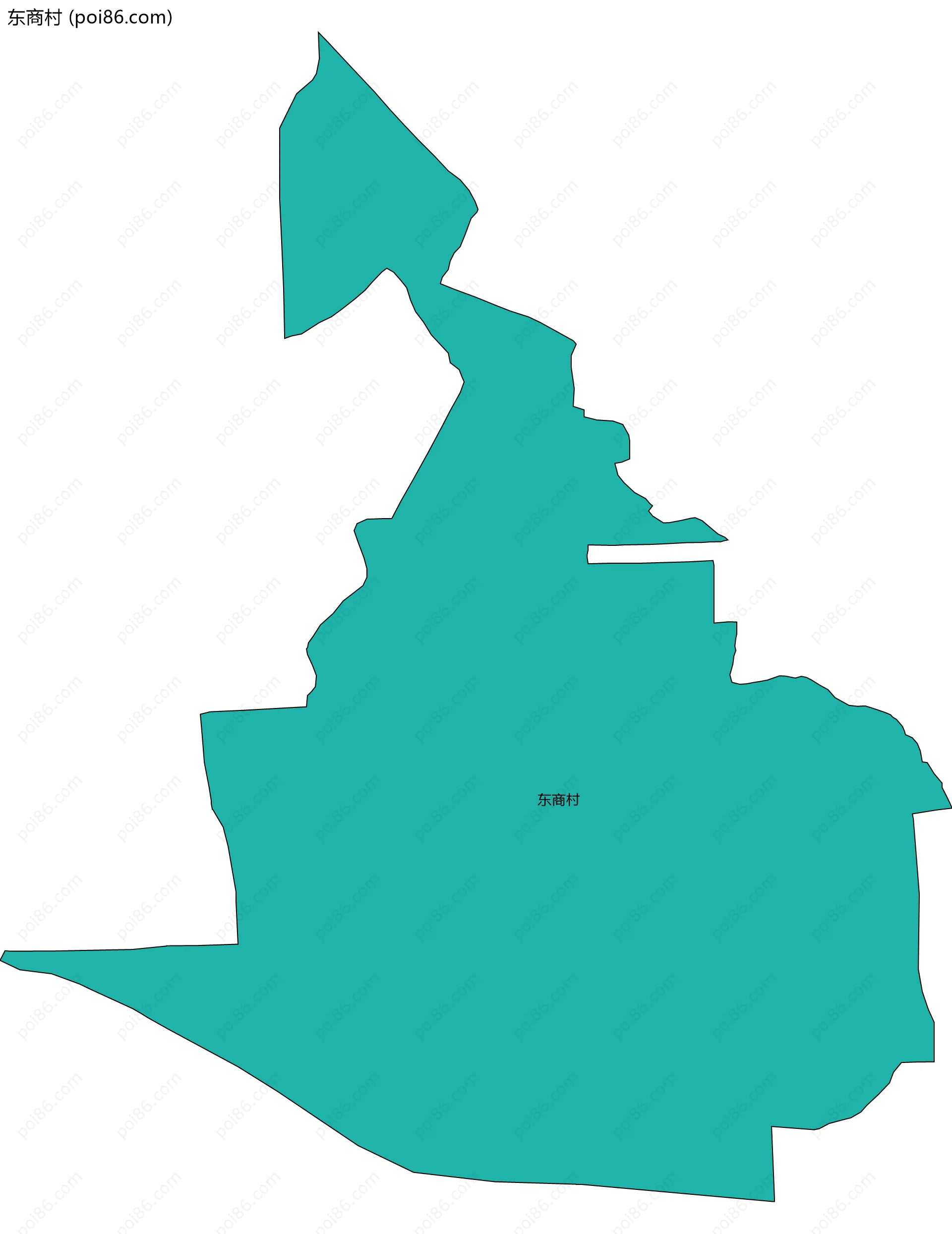 东商村边界地图