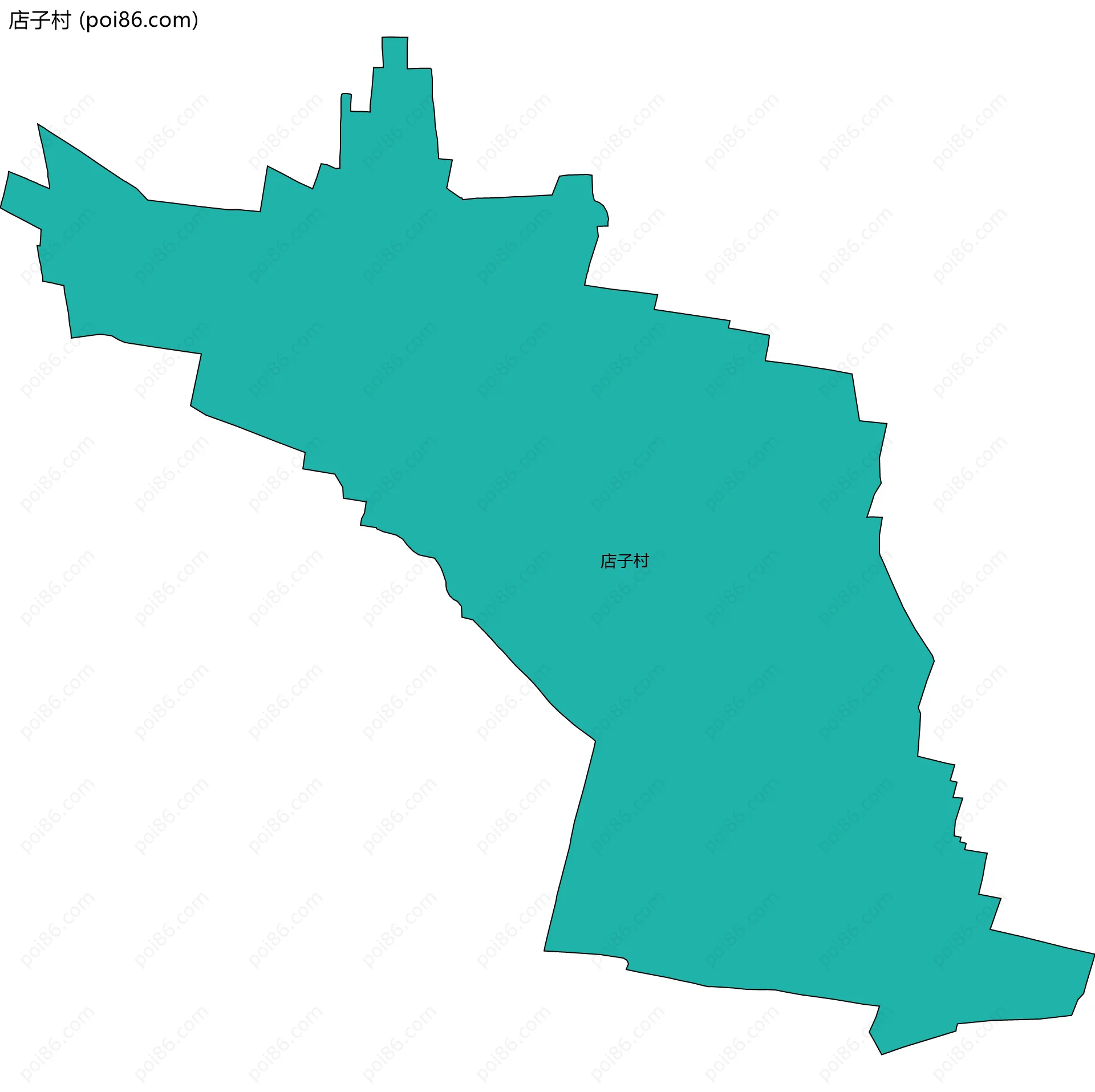 店子村边界地图