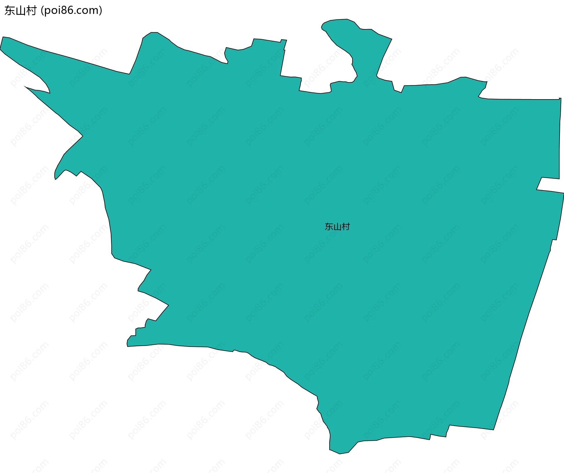 东山村边界地图