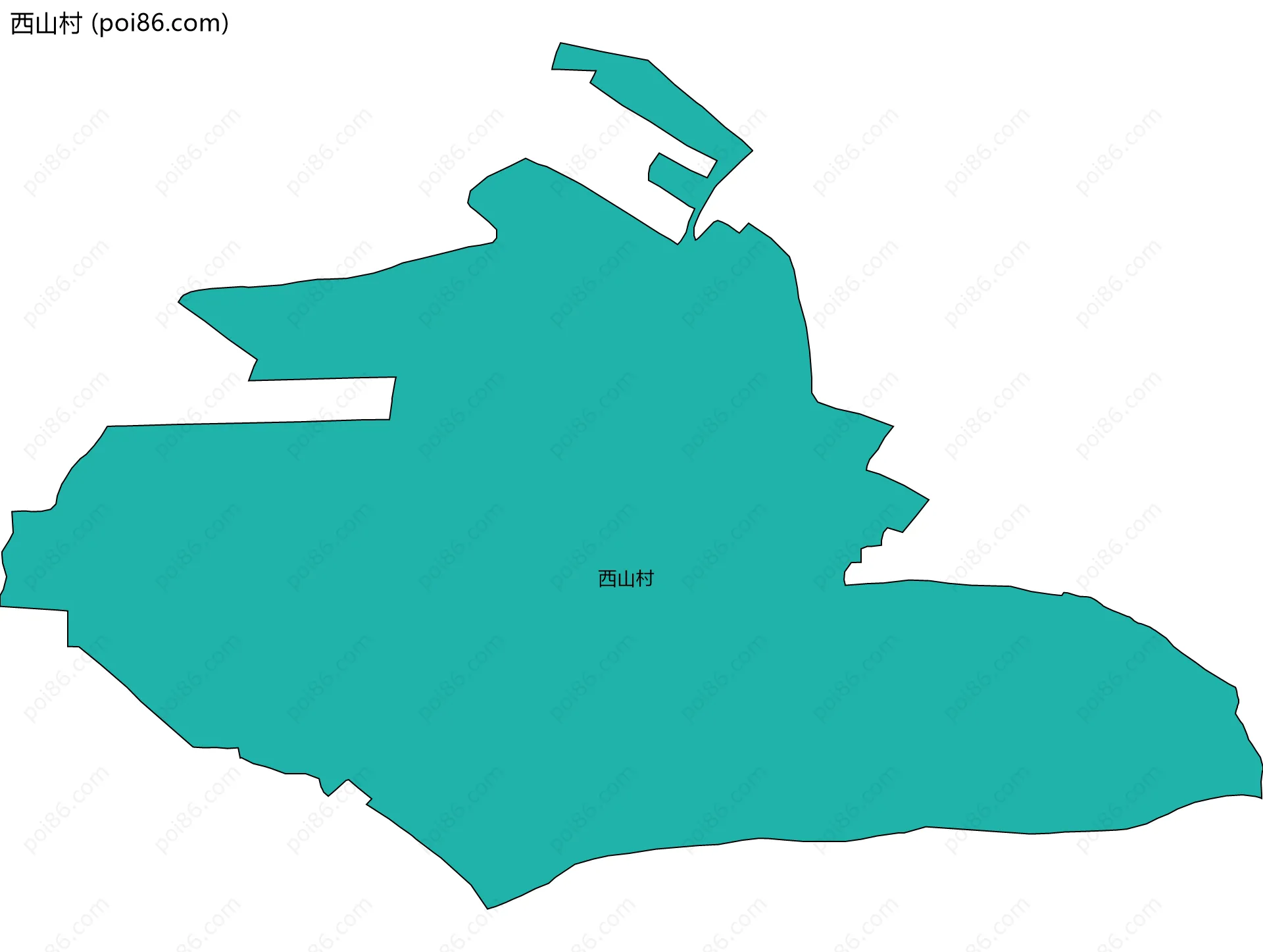 西山村边界地图
