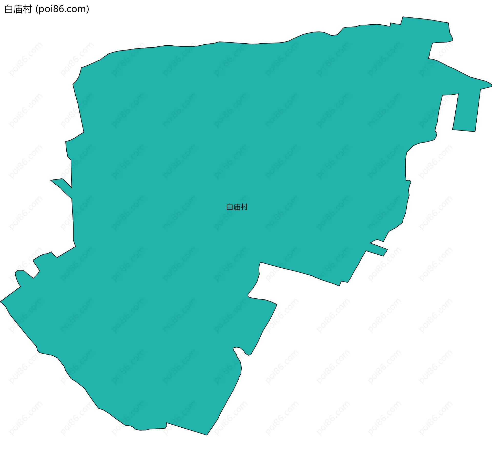 白庙村边界地图