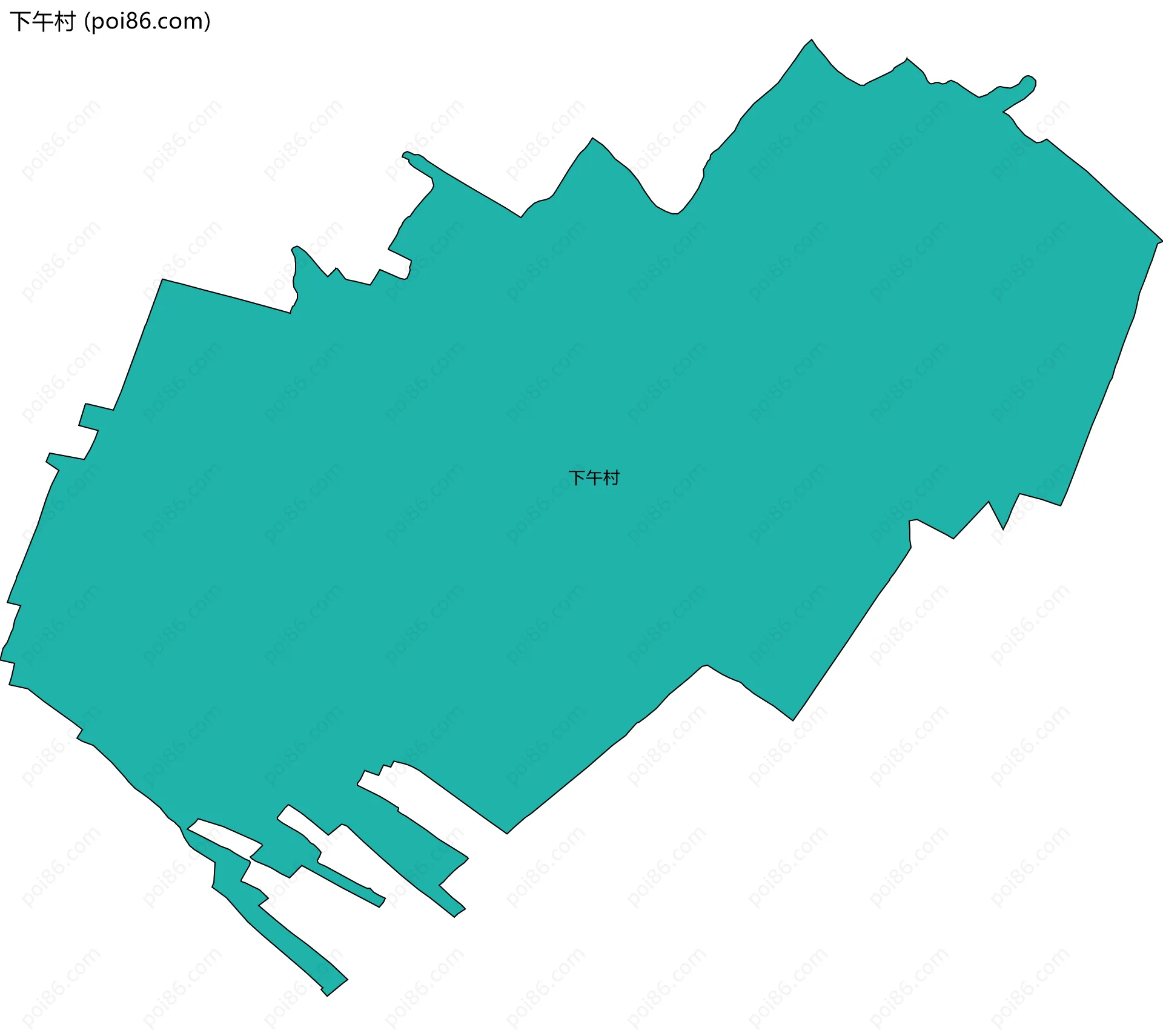 下午村边界地图