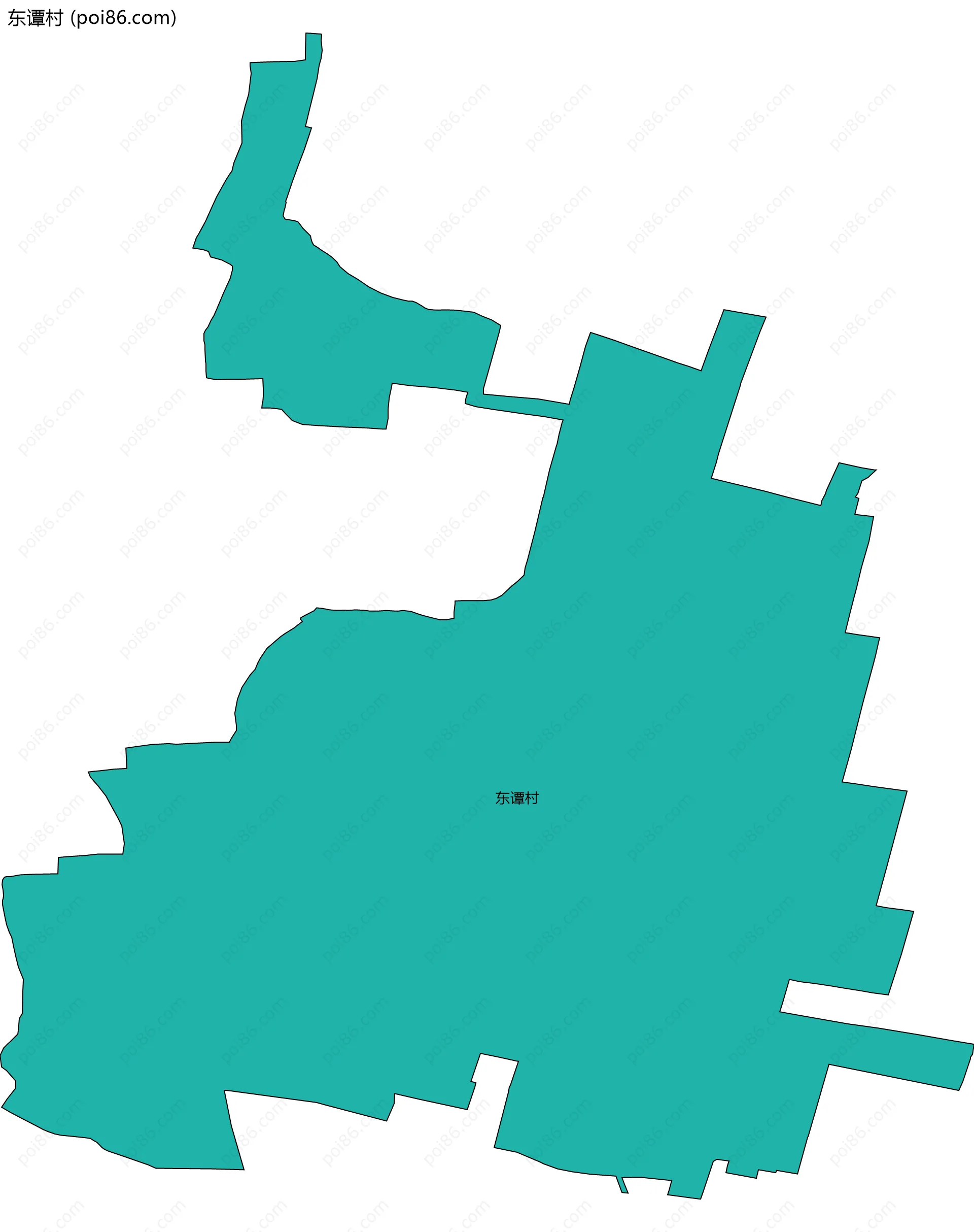 东谭村边界地图