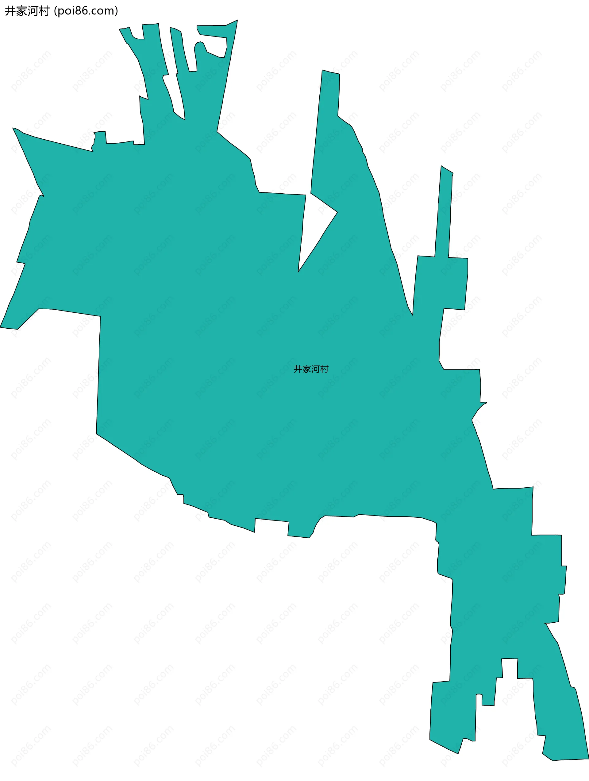 井家河村边界地图