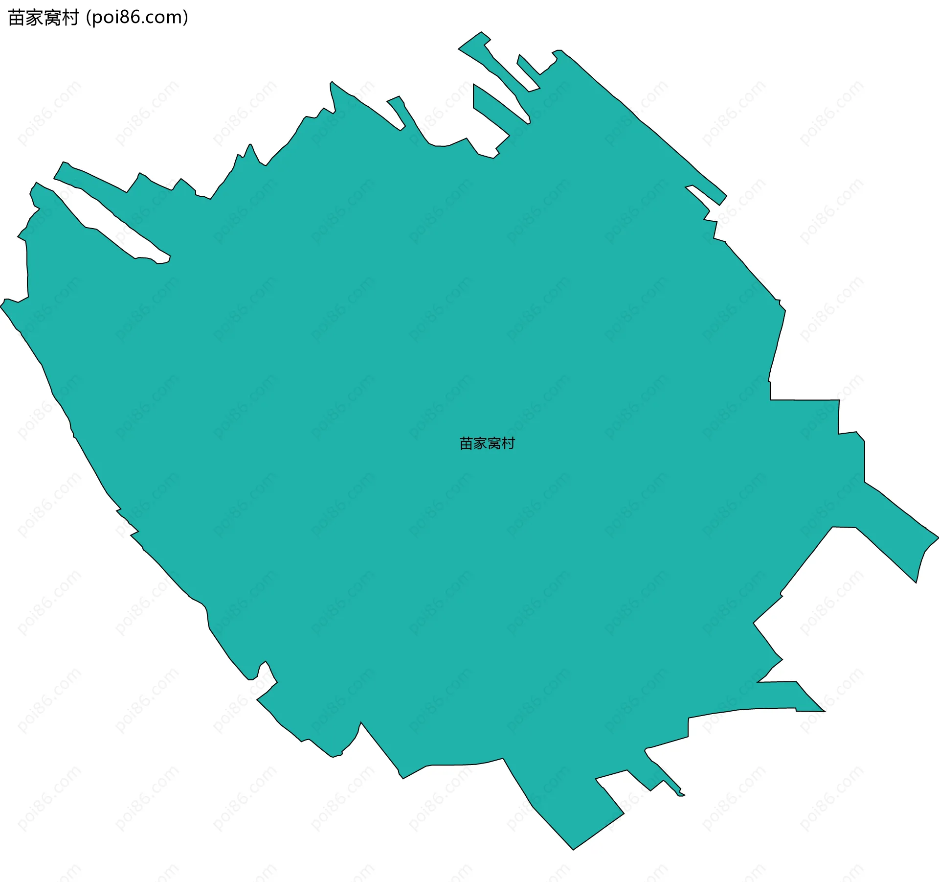 苗家窝村边界地图