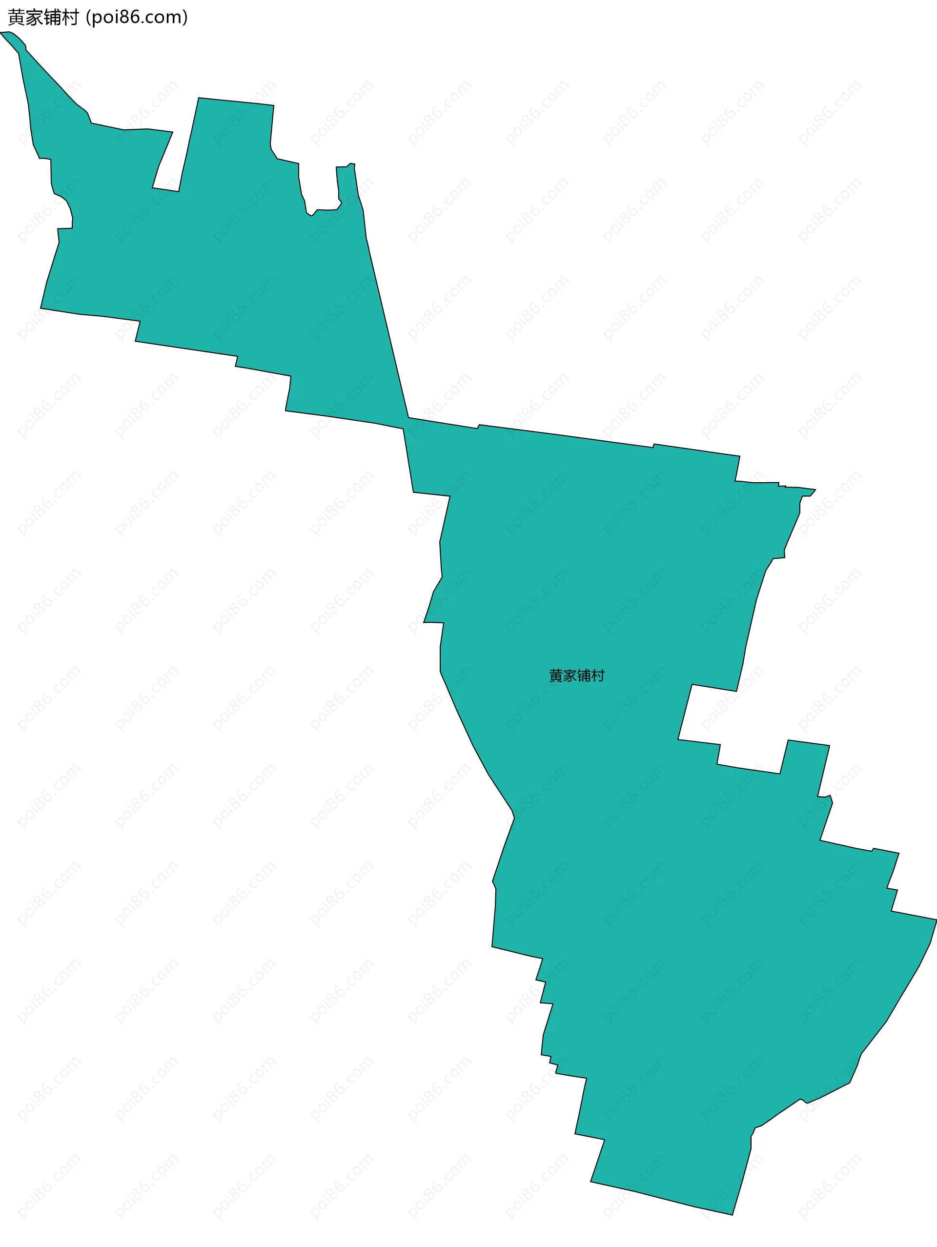 黄家铺村边界地图